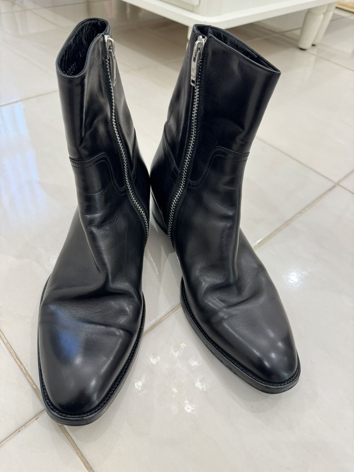 image of Saint Laurent Paris Harnes Boots in Black, Men's (Size 8)
