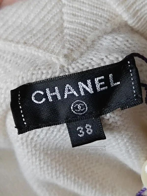 Chanel Chanel White Wool Long Sleeve Sweater . Size M / US 6-8 / IT 42-44 - 7 Thumbnail