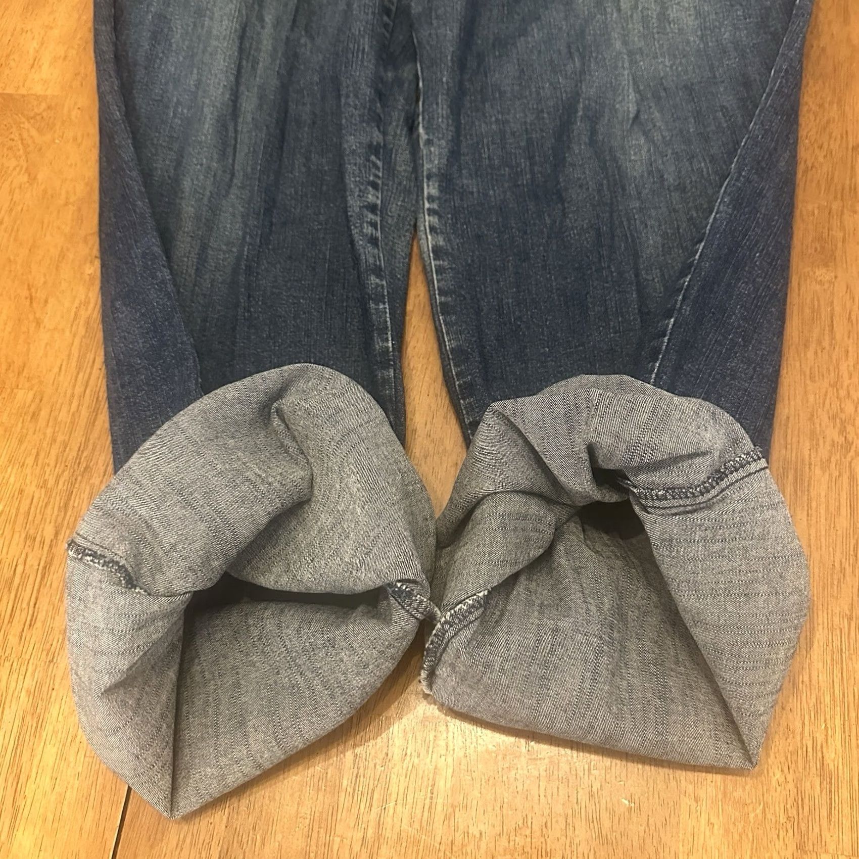 Vintage VINTAGE Sailor Denim Jeans 33x30 70s 80s Workwear Straight Wide Leg Blue Talon Size US 33 - 4 Thumbnail