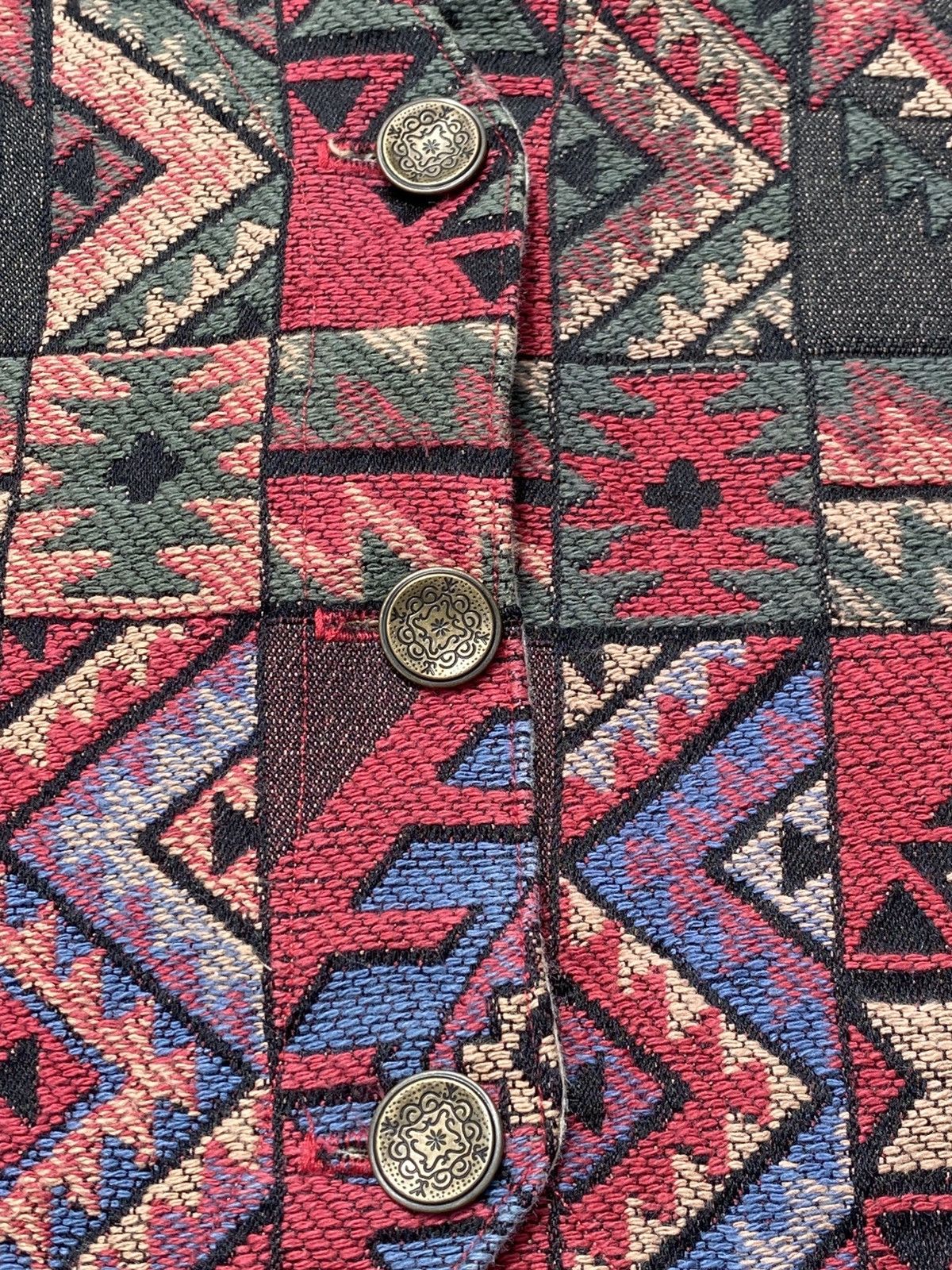Orvis Orvis Vintage Tapestry Indian Pattern Vest Size 44S - 5 Thumbnail
