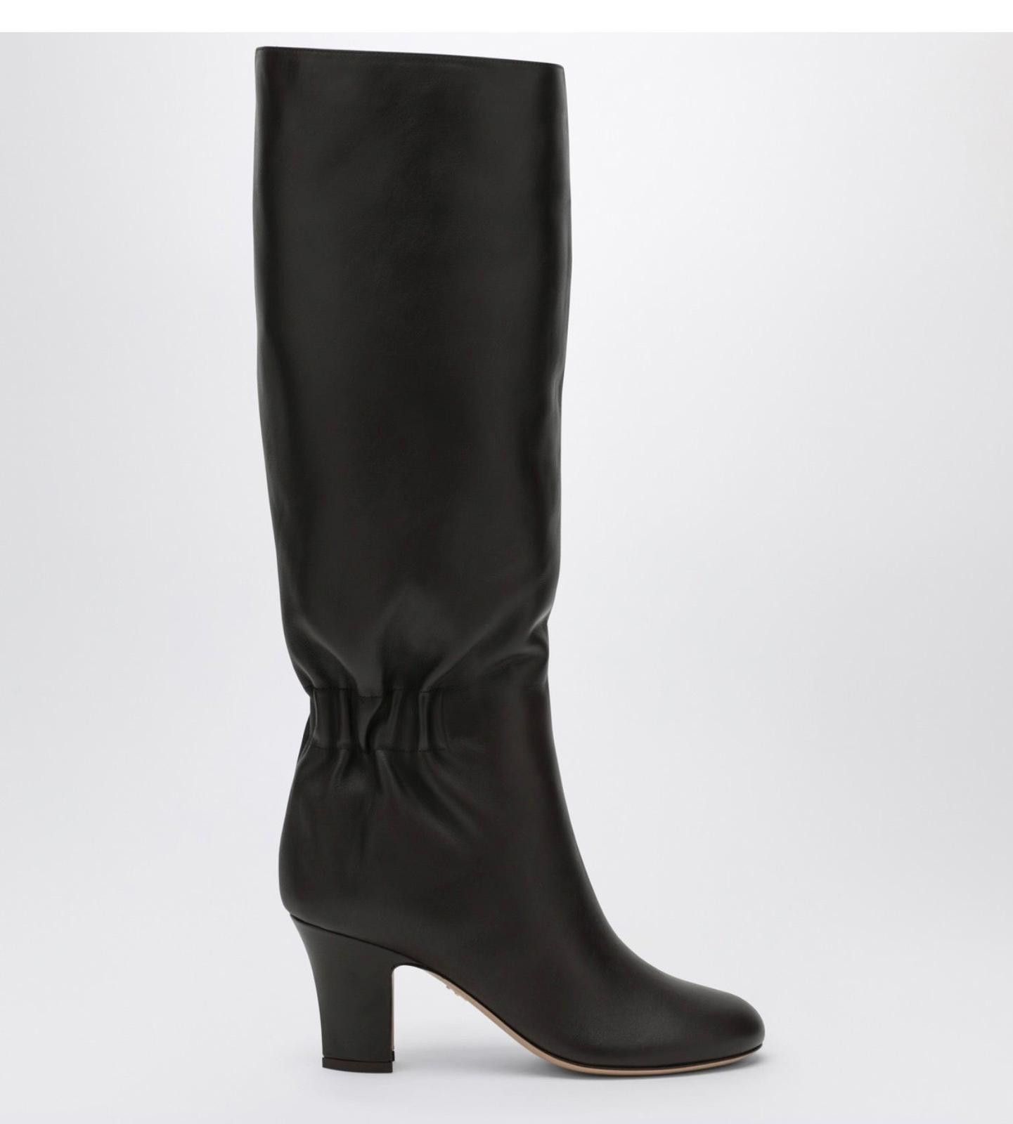 Salvatore Ferragamo Ferragamo Ruched Detail Knee Boots Size US 5 / IT 35 - 1 Thumbnail