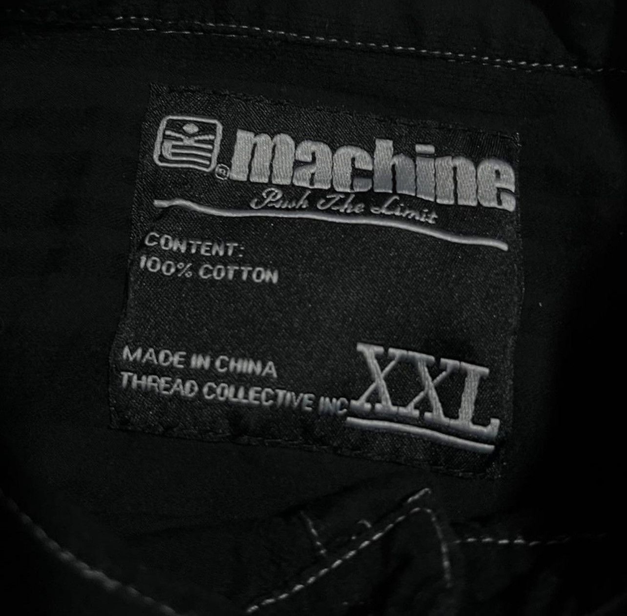 Other Black Machine embroidered button up shirt contrast stitching Size US XXL / EU 58 / 5 - 5 Thumbnail