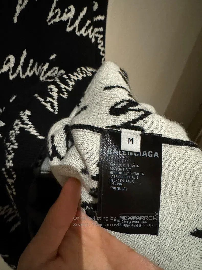 Balenciaga Balenciaga Bullet Screen Logo Knit Round Neck Sweater Blac Size US M / EU 48-50 / 2 - 3 Thumbnail