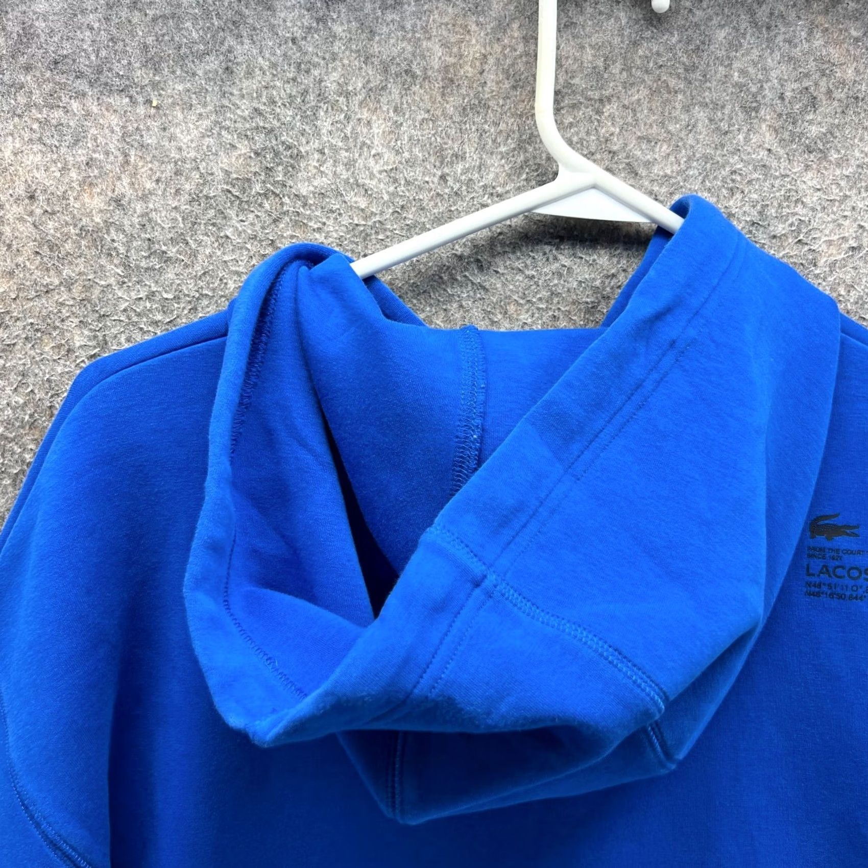 Lacoste Lacoste Sweater Dress Women 36 Royal Blue Cotton Oversized Pullover Hoodie Size XS / US 0-2 / IT 36-38 - 7 Thumbnail