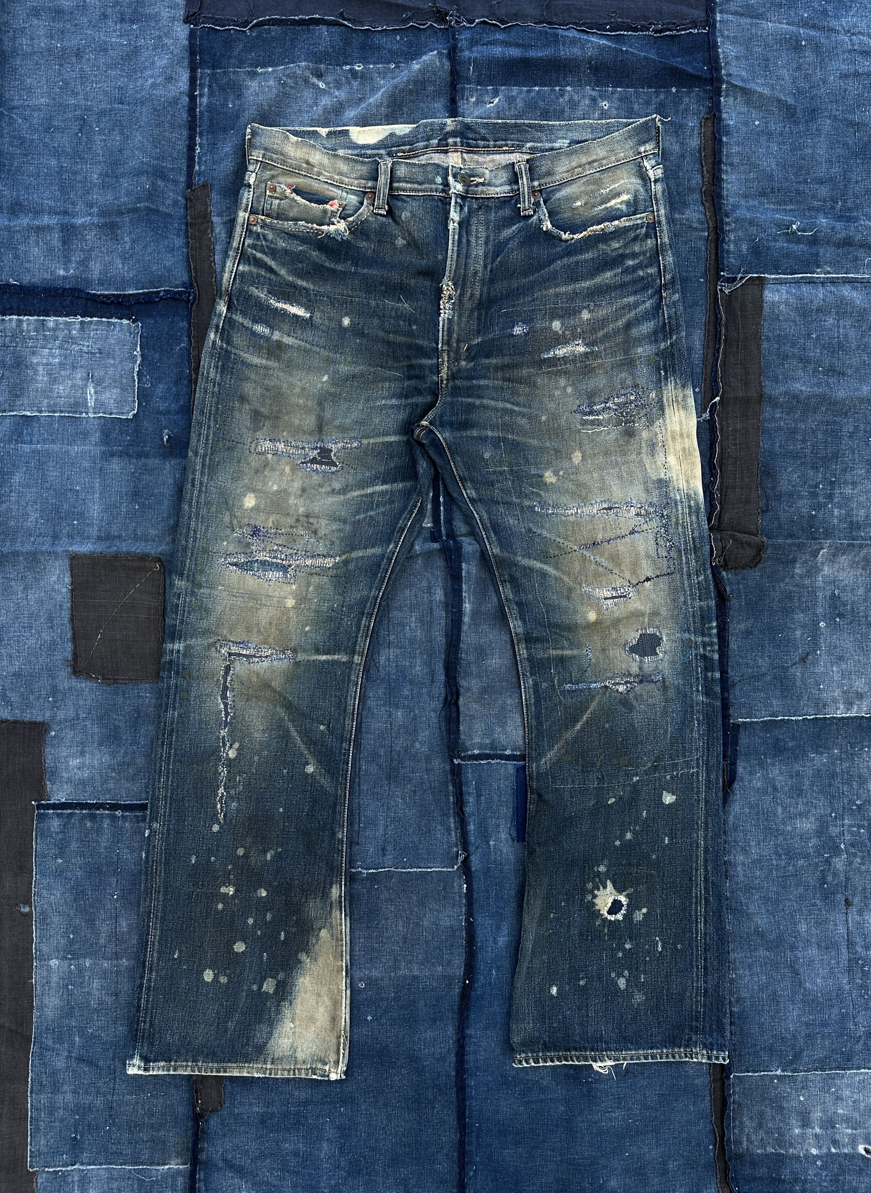 Kapital × Kapital Kountry Boro Redux buckle back selvedge denim boot flare cut Size US 38 / EU 54 - 2 Thumbnail