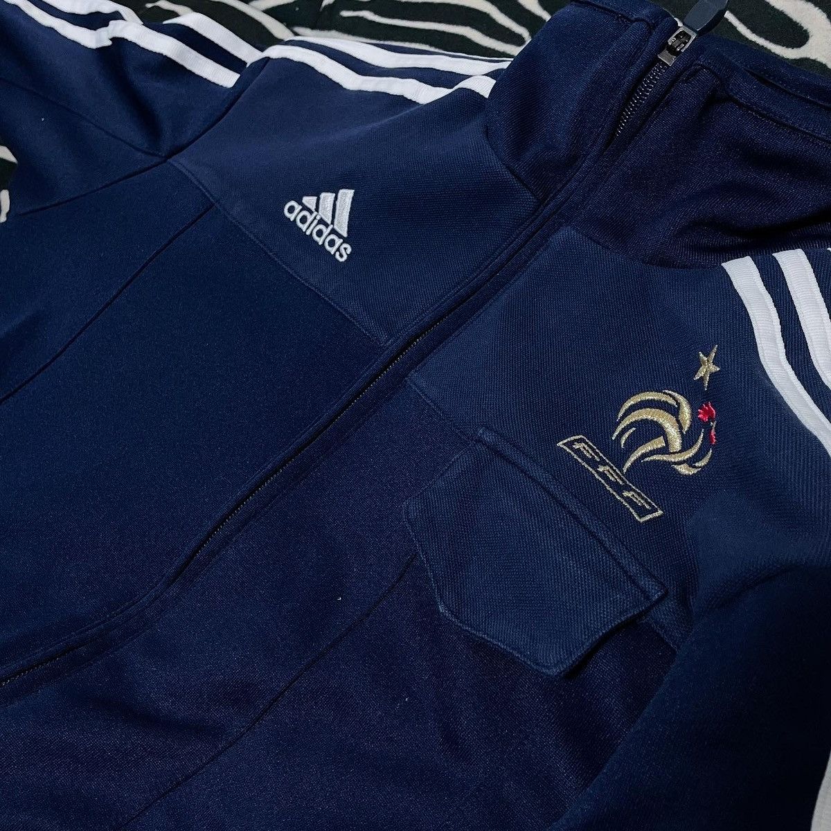 Adidas 00s Vintage 2008 2009 World Cup France FFF Tracksuit Jacket Size US S / EU 44-46 / 1 - 4 Thumbnail