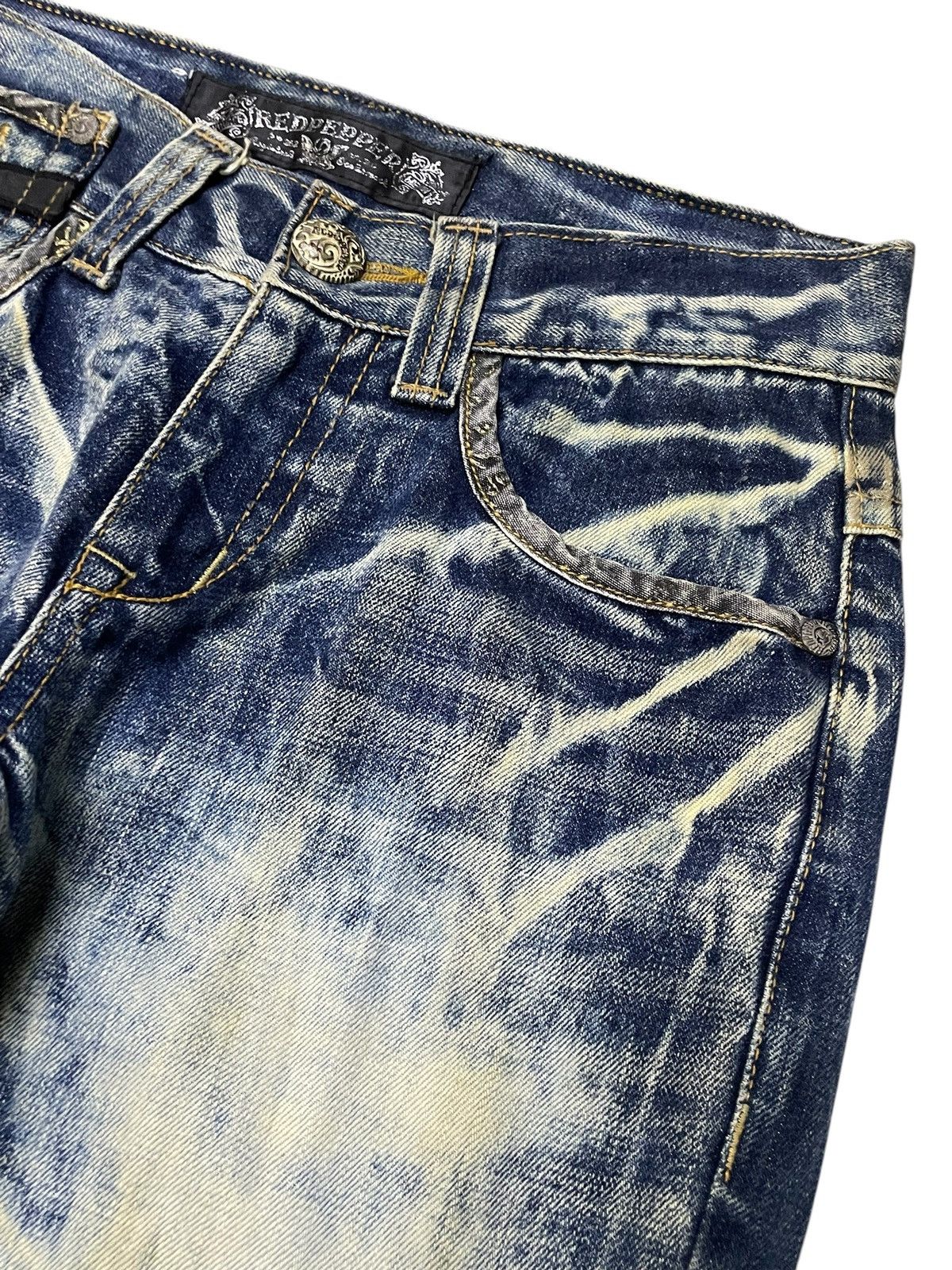 If Six Was Nine × LOWBOX × Le Grande Bleu (L.G.B.) Red Papper Japan Feather Wings Embellish Shatter Glass Jeans Size US 30 / EU 46 - 10 Thumbnail
