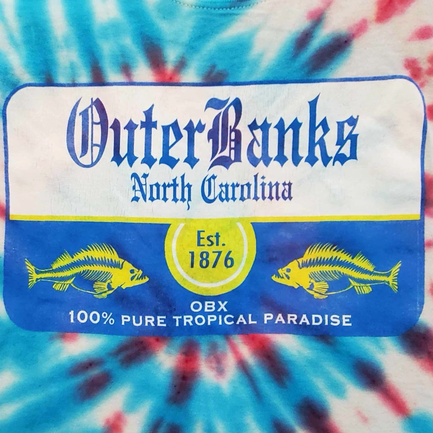 Vintage VINTAGE Outer Banks North Carolina T Shirt Tie Dye Beer Vacation Mens Medium M Beach Size US M / EU 48-50 / 2 - 2 Thumbnail