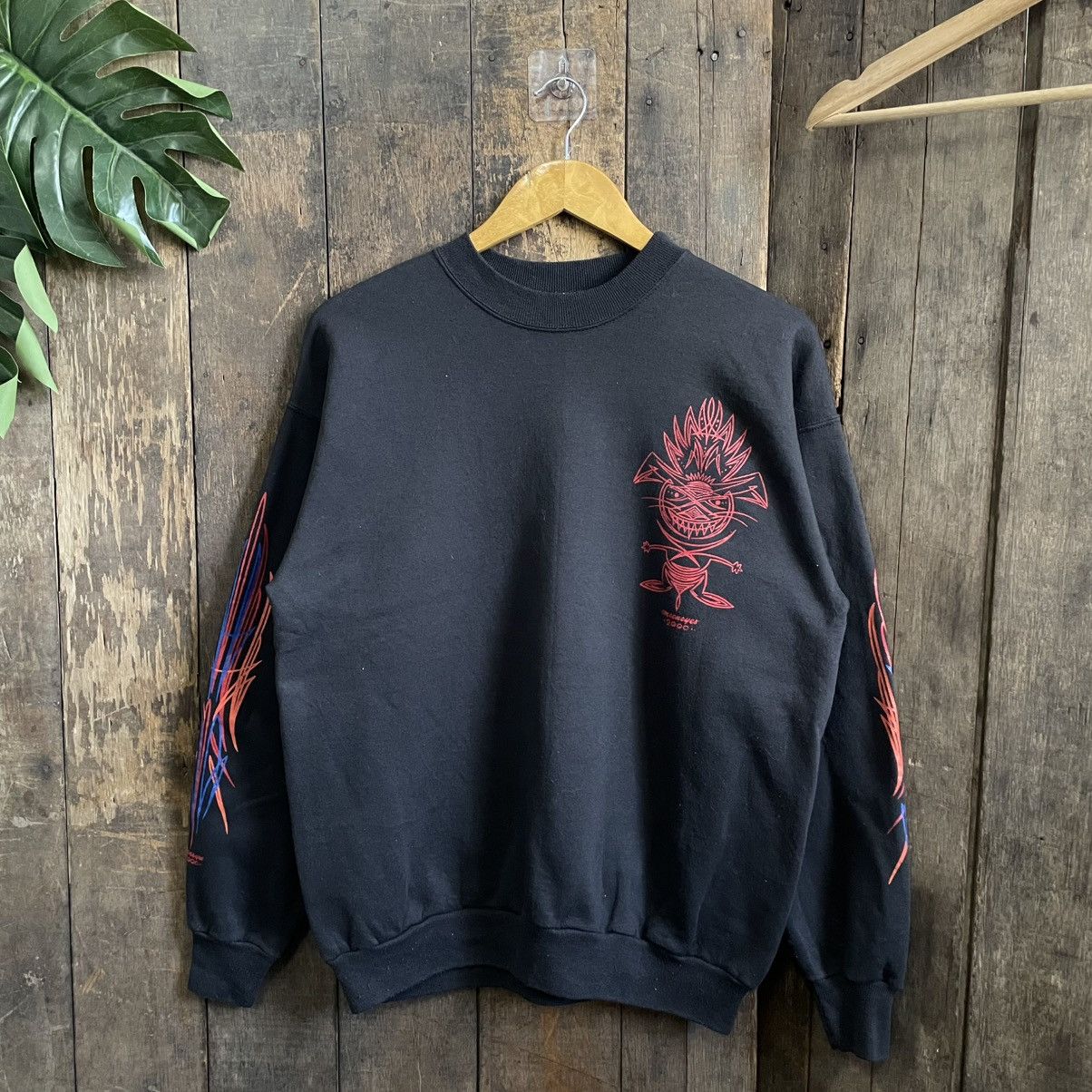 Hanes × Vintage Vintage Moon Eyes Crewneck Size US M / EU 48-50 / 2 - 2 Thumbnail
