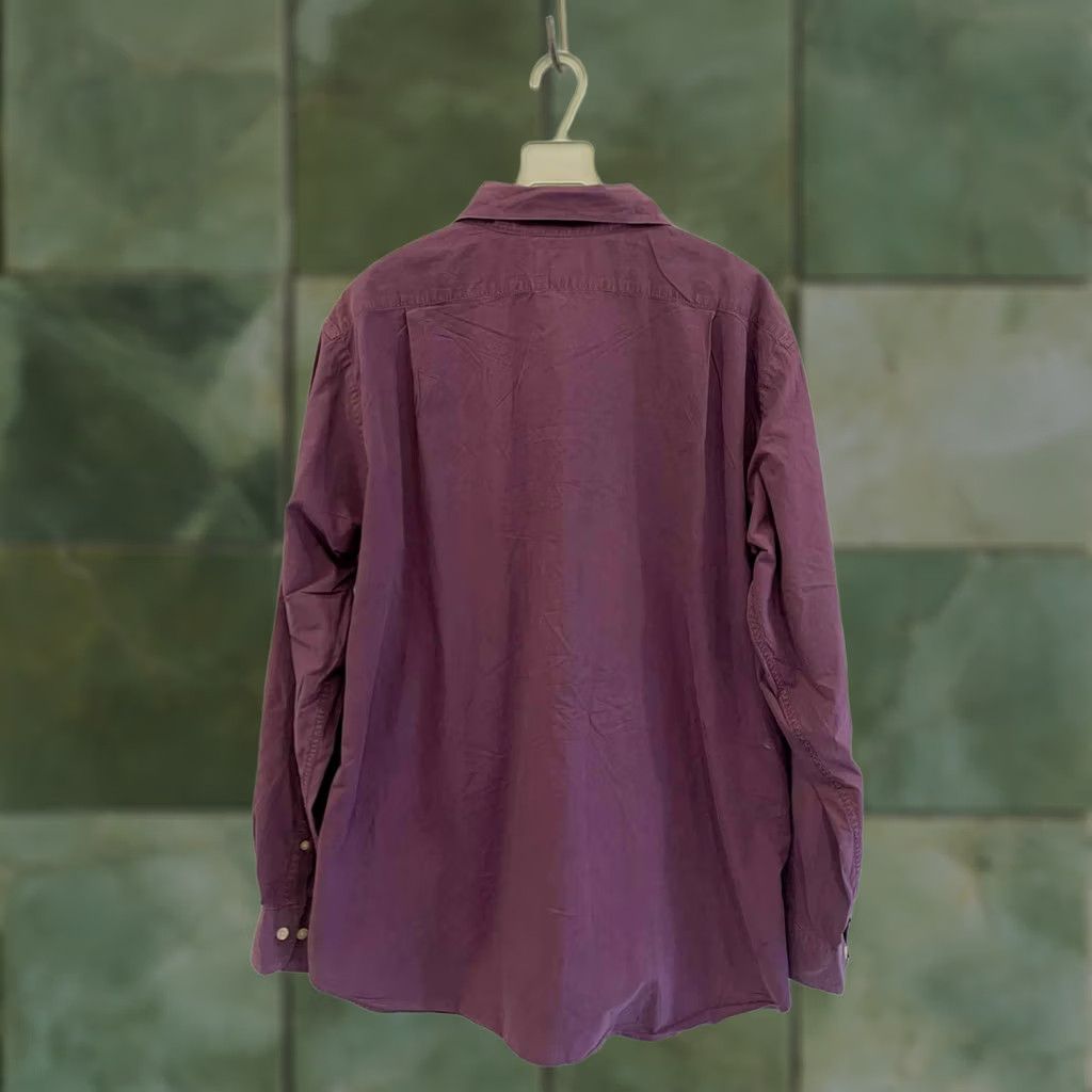 Hartford Hartford Dress Shirt Purple Long Sleeve 100% Cotton Men’s M Size 40R - 1 Thumbnail