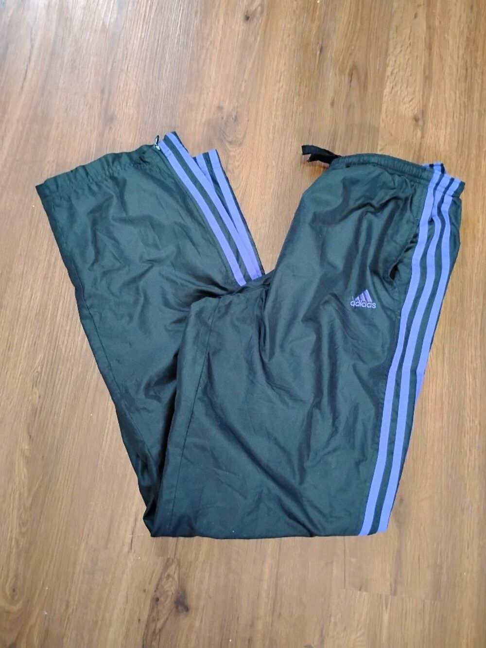 Adidas Vintage Adidas 3 Stripe Lined Wind Pants Joggers Purple Size US 30 / EU 46 - 1 Thumbnail