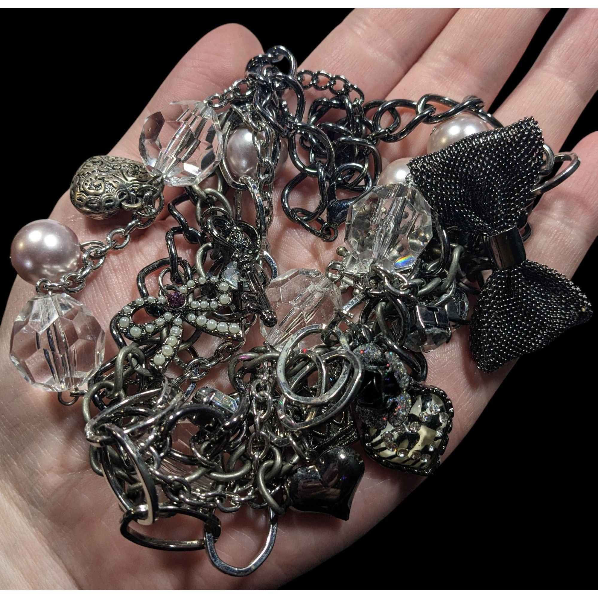 Other Coquette Glam Torsade Charm Silver Tone Necklace Size ONE SIZE - 6 Thumbnail