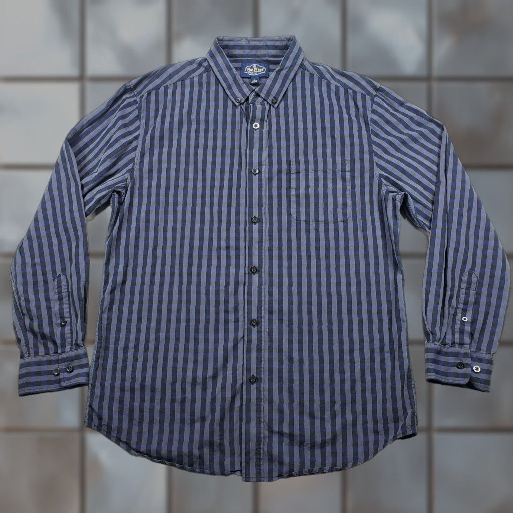 Nat Nast Nat Nast Luxury Originals Shirt Mens Large Button-Up Striped Collar Pocket Size US L / EU 52-54 / 3 - 1 Thumbnail