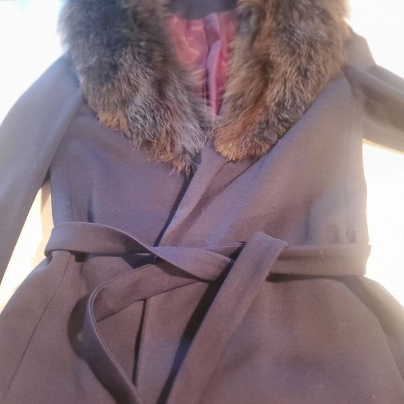 Vintage Vintage by gare' Navy Blue Lined Fur lined Wrap Sz. S Coat J Size S / US 4 / IT 40 - 4 Thumbnail