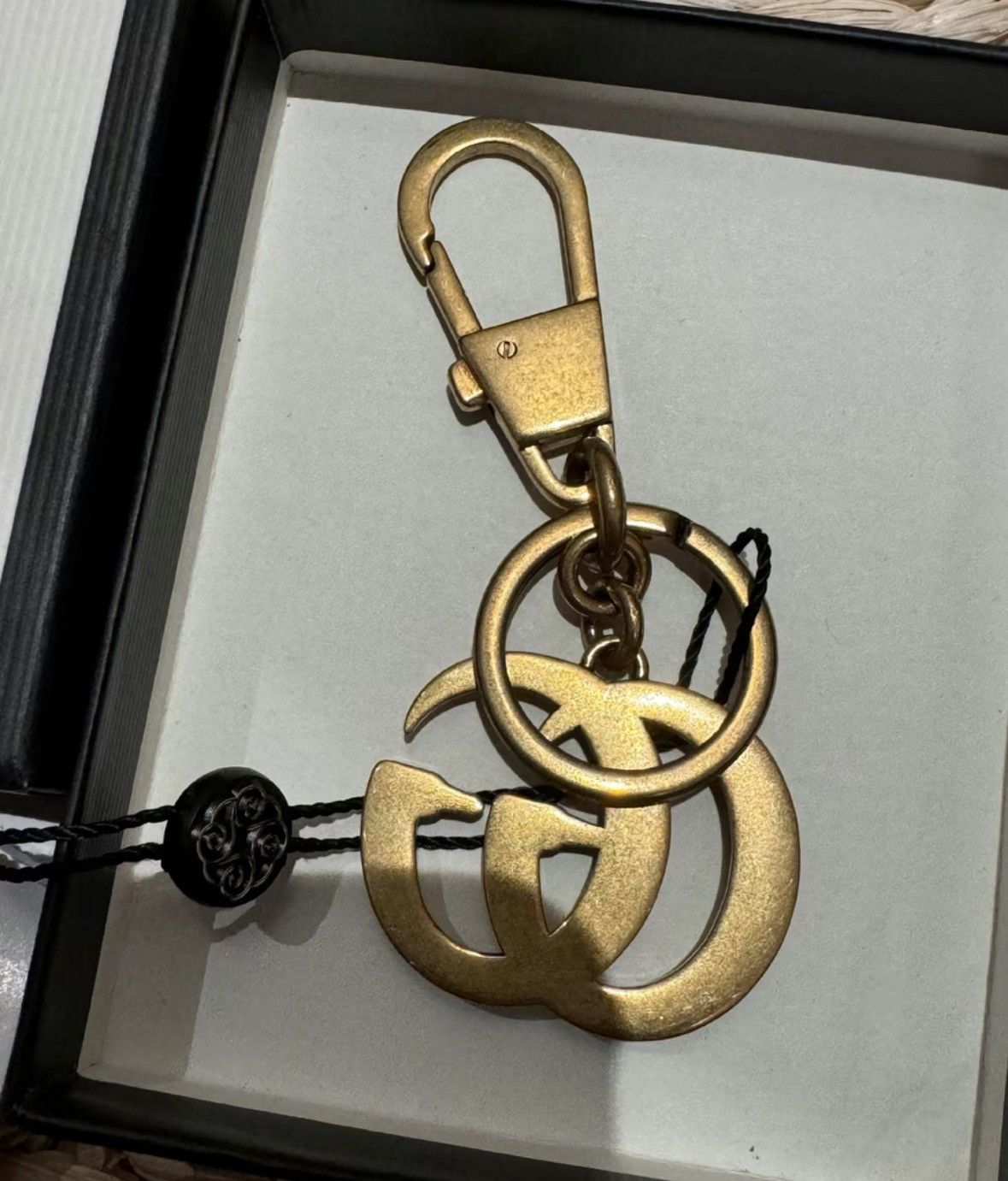 Gucci Gucci Pearl double G retro logo keychain 2501-Nextarrow Size ONE SIZE - 2 Thumbnail