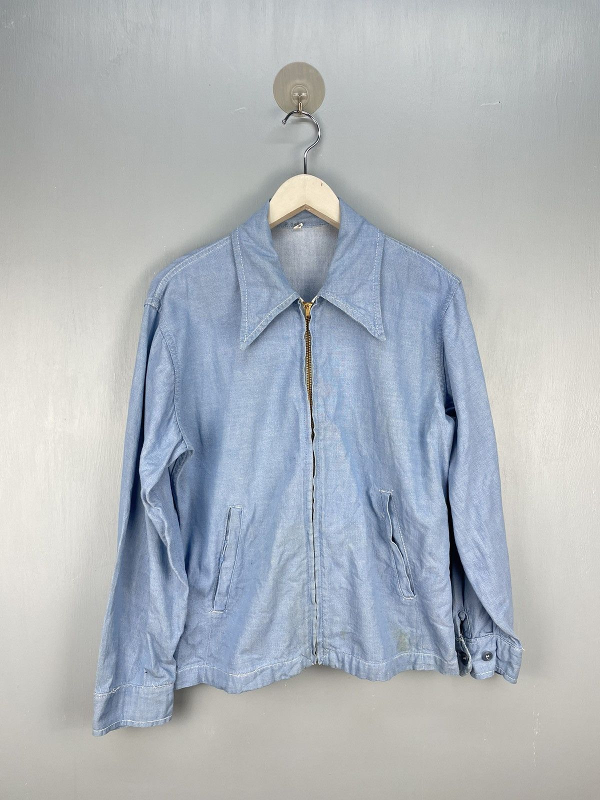 Vintage Vintage 50s Navy P 1410 zip up jacket Size US S / EU 44-46 / 1 - 1 Thumbnail