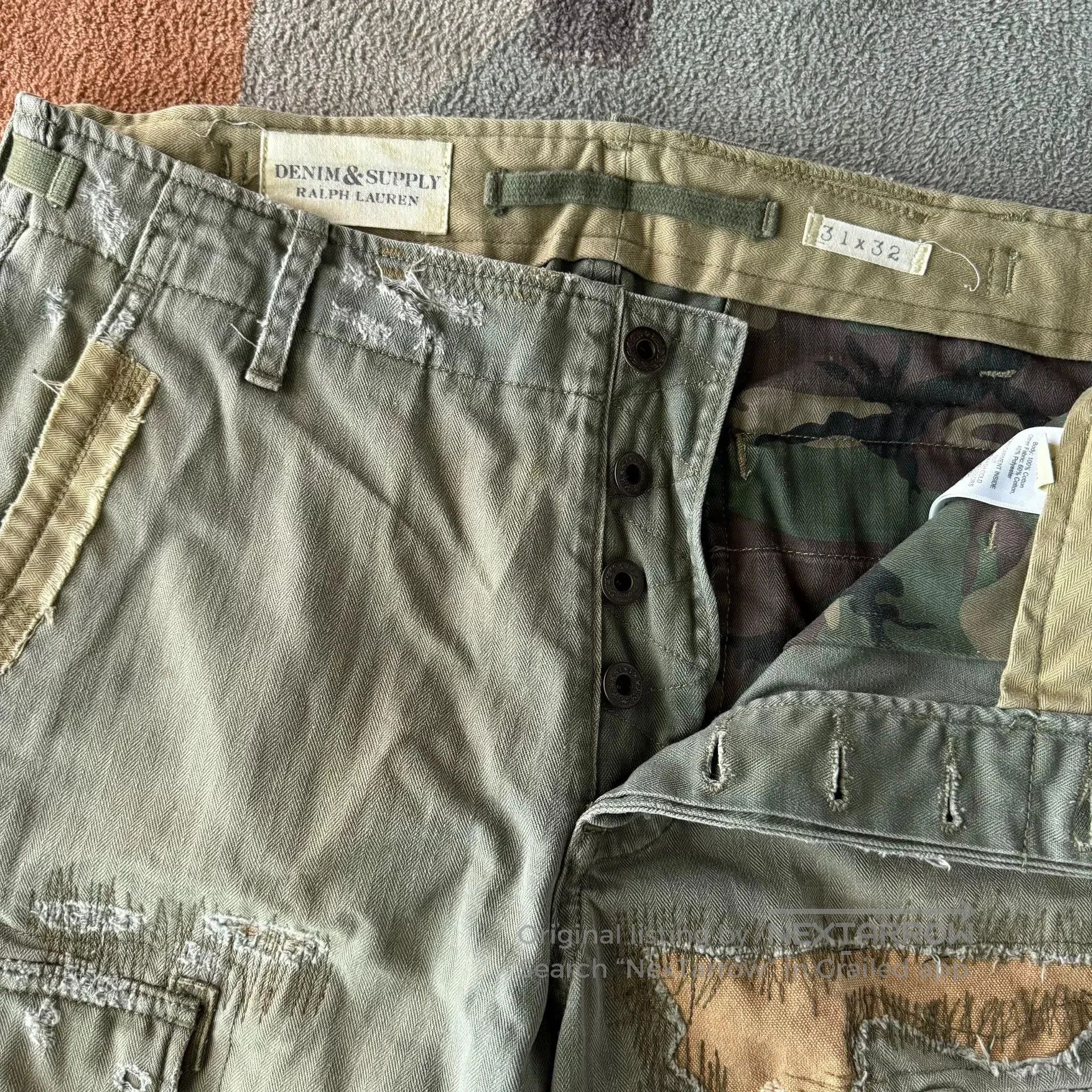 Denim & Supply Ralph Lauren Ralph Lauren Denim Supply Patch Cargo Pants. Size US 31 - 5 Thumbnail