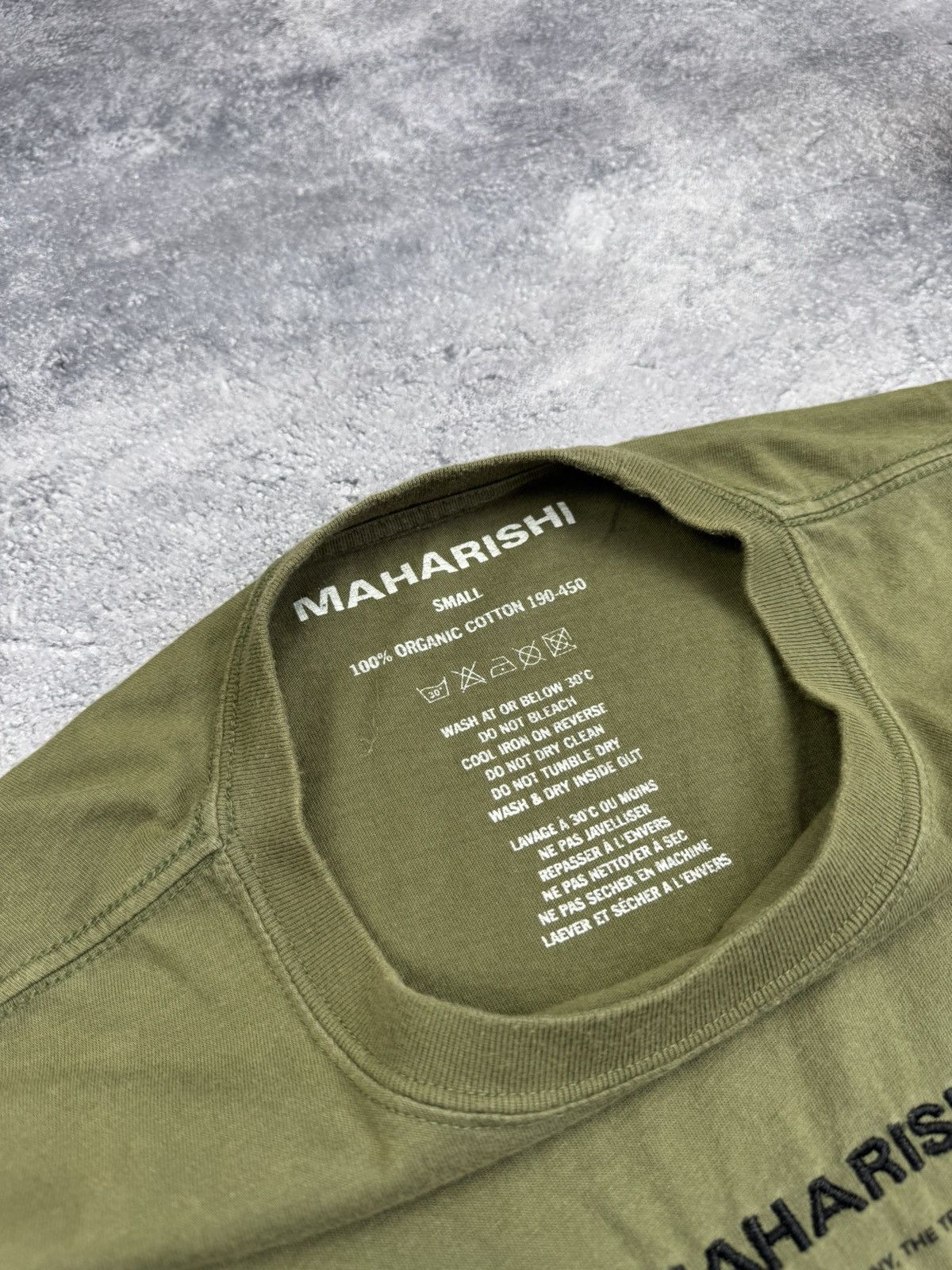 Maharishi Maharishi Organic Cotton Logo T-Shirt Khaki Olive Green Sz S Size US S / EU 44-46 / 1 - 8 Thumbnail