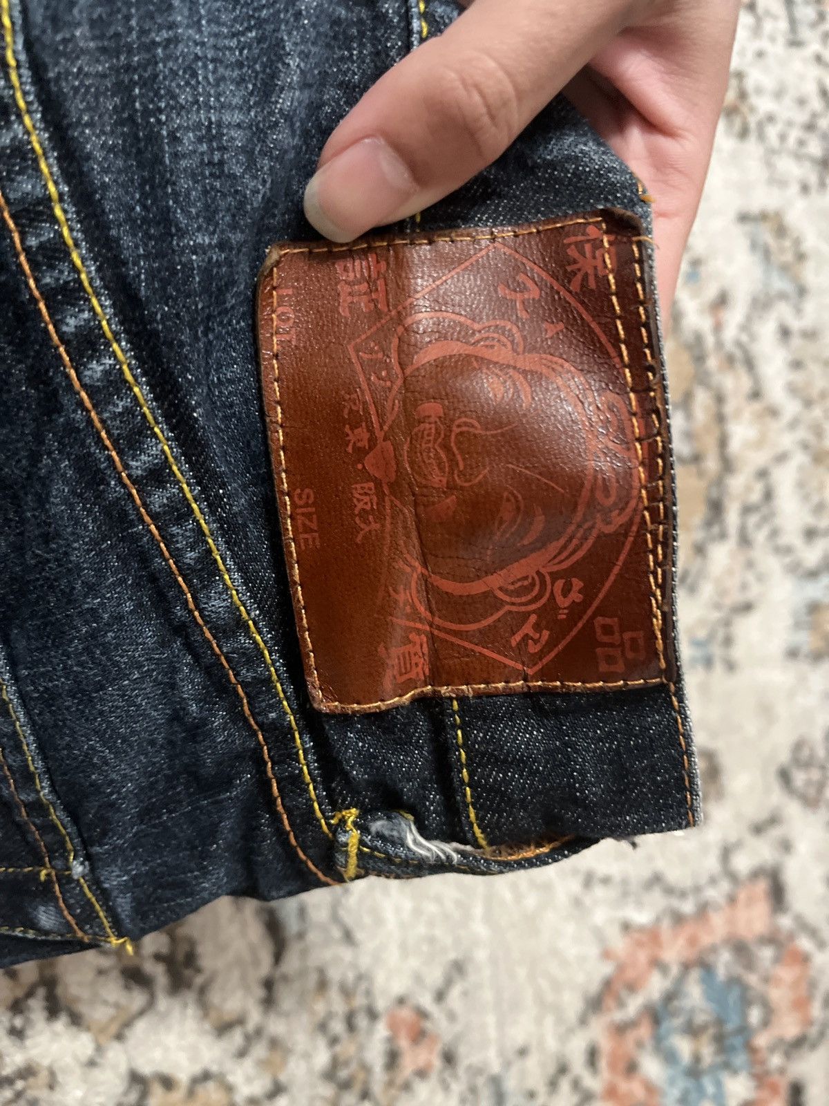 Evisu Evisu Men’s Vintage Embroidered Tiger Print Denim Jeans Size US 32 / EU 48 - 6 Thumbnail