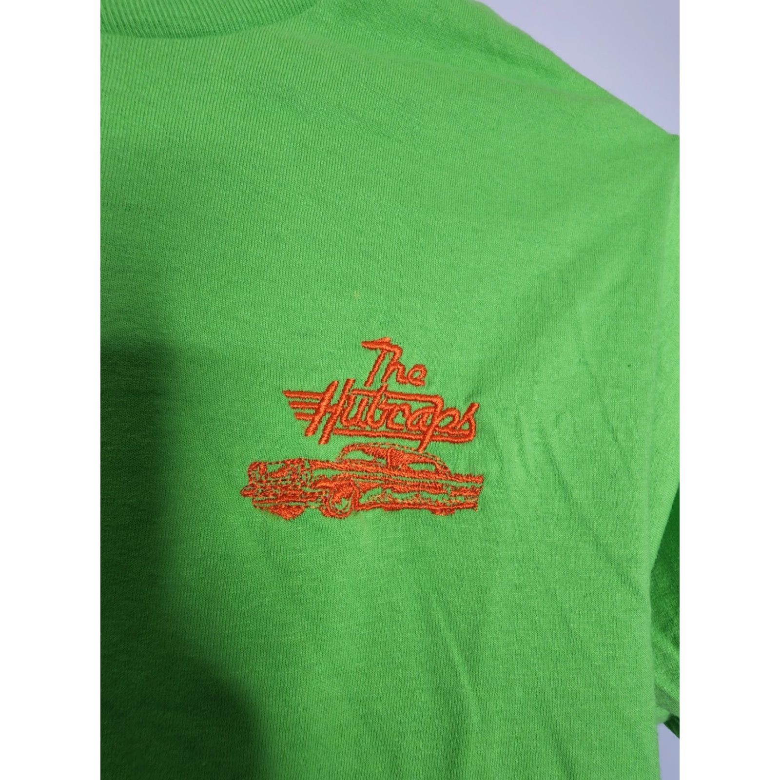 Hanes VINTAGE Hanes T-Shirt Mens M 90s Team Hubcabs Hotrod Embroidered Car Green Shirt Size US M / EU 48-50 / 2 - 3 Thumbnail