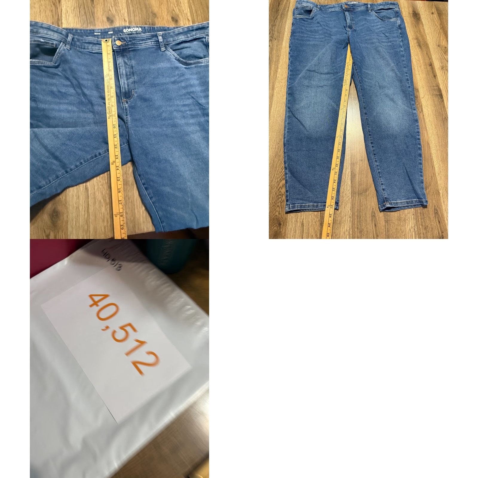 Vintage Sonoma Jeans Women's 20W Blue Denim Skinny High Rise Jeans Women's Plus Size 20W Blue Denim Stretch 5-Pocket Inseam 27in Facial Notes: none Size 42" / US 20 - 8 Thumbnail