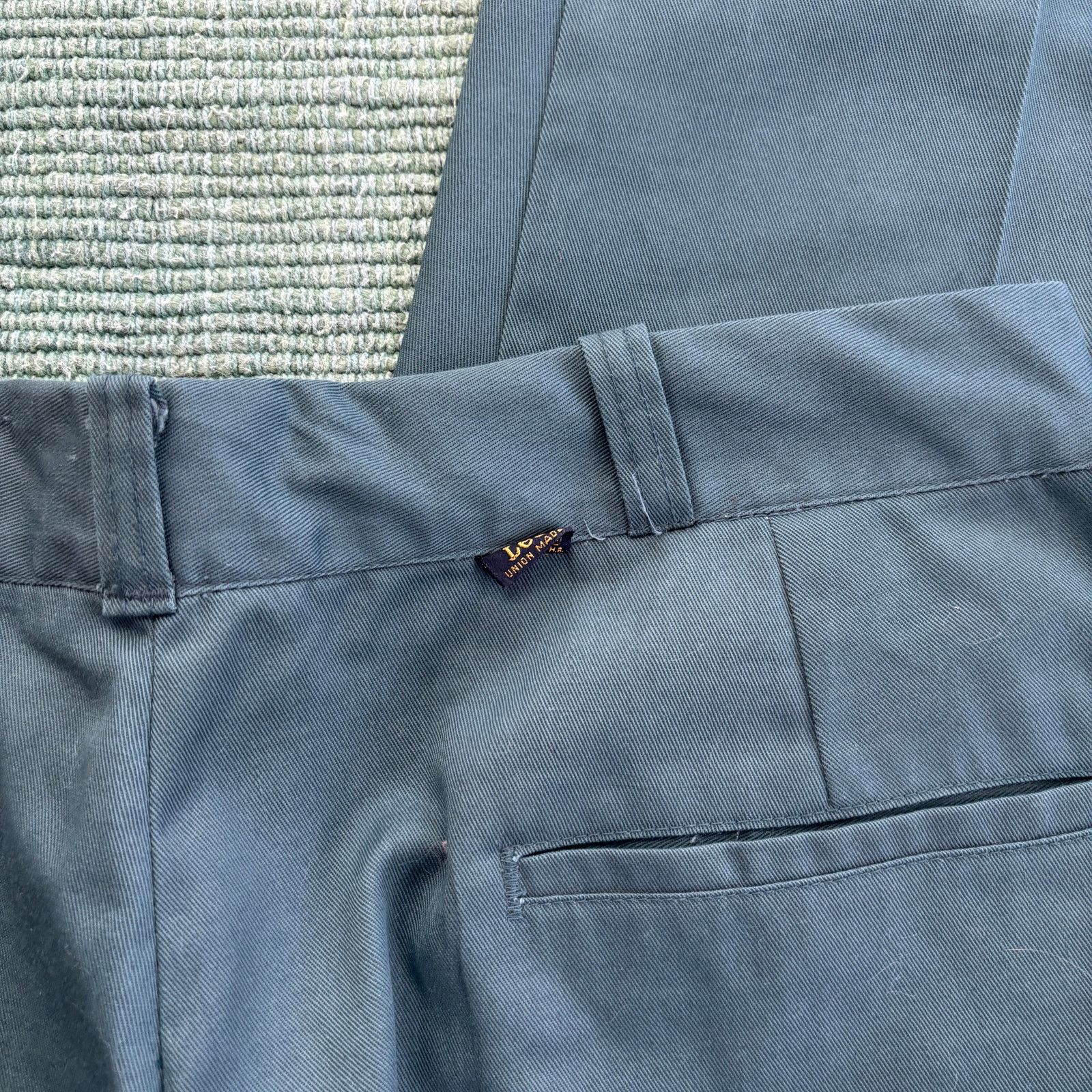 Lee × Vintage True vintage 60s era Lee gray tech twill pleated trousers Size US 34 / EU 50 - 5 Thumbnail
