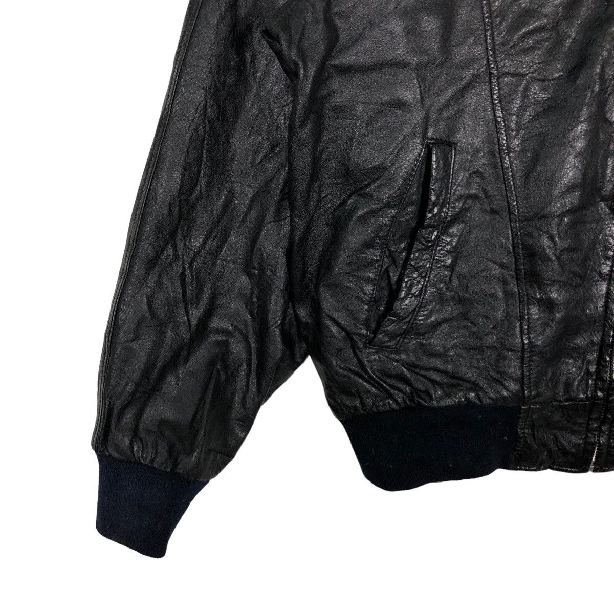 Genuine Leather 🔥Bomber Jacket Leather Modern Club Size US L / EU 52-54 / 3 - 4 Thumbnail