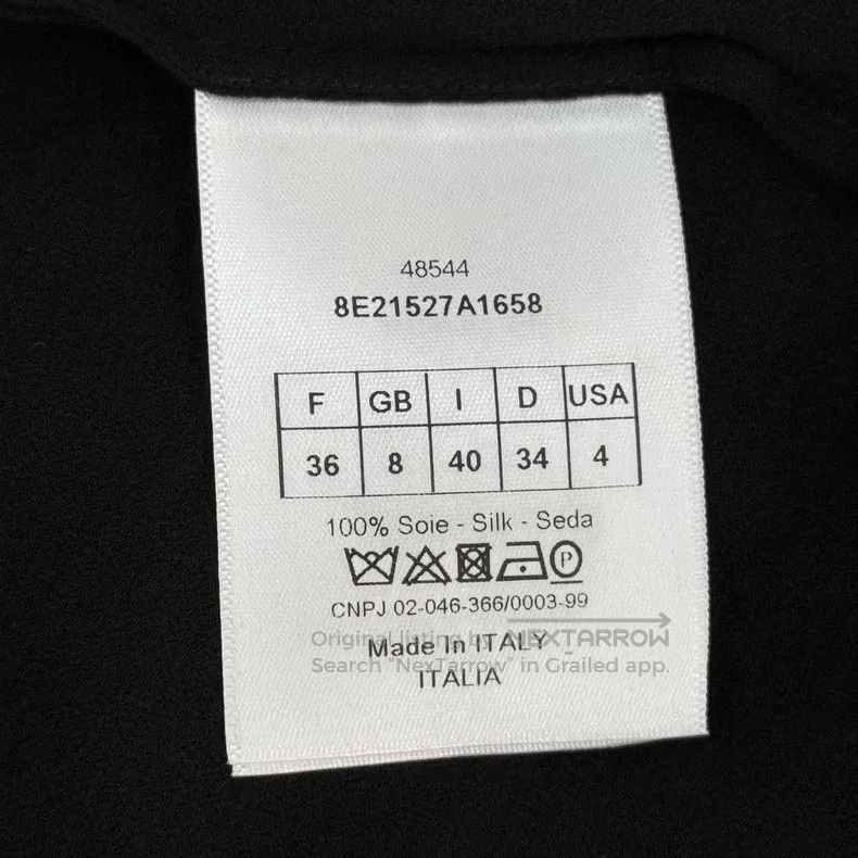 Dior Dior Black bee logo streamer mulberry silk sleeveless shir Size XS / US 0-2 / IT 36-38 - 6 Thumbnail