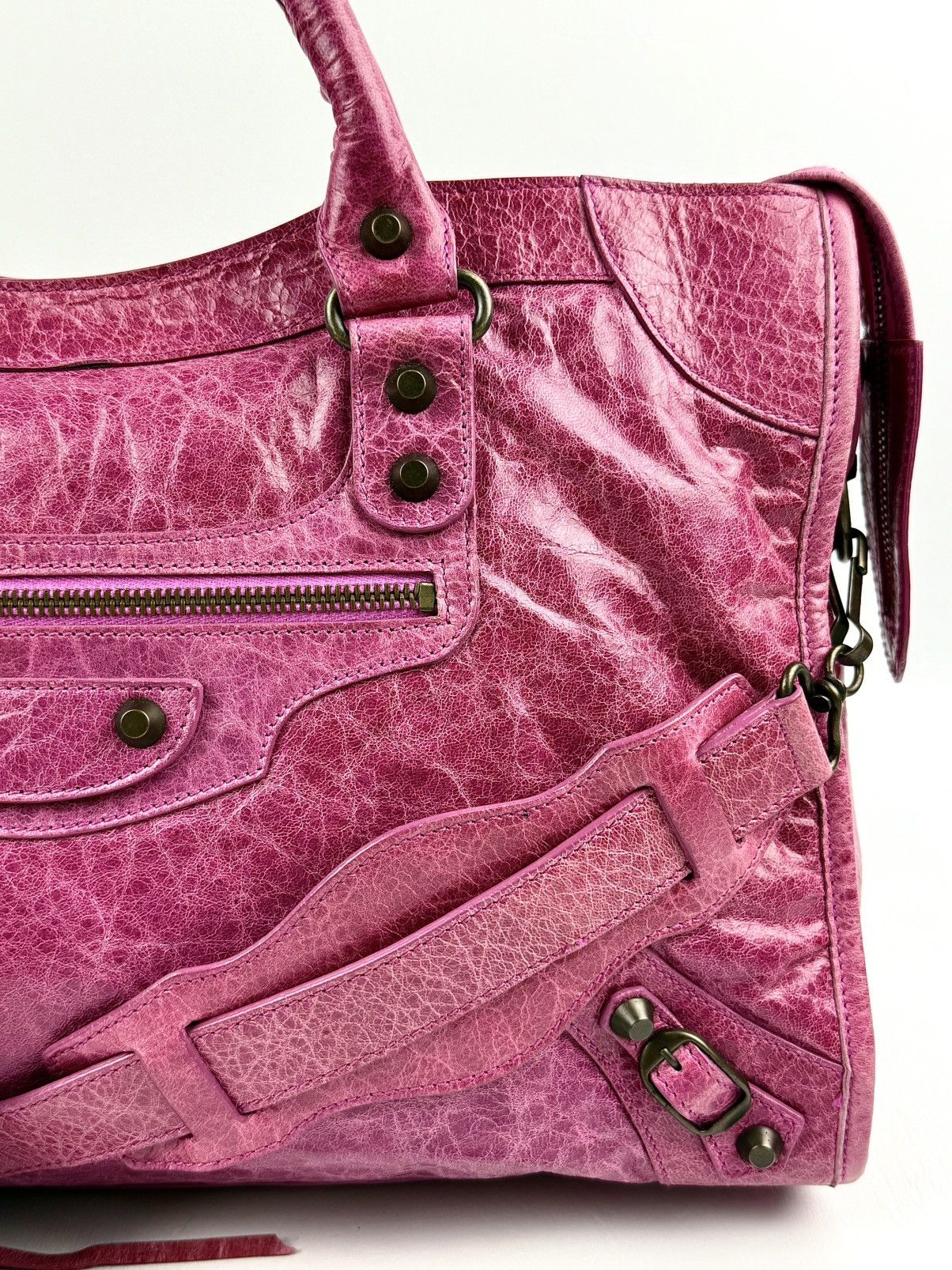 Balenciaga Balenciaga - Classic - Distressed - Metallic Pink - Le City Size ONE SIZE - 8 Thumbnail