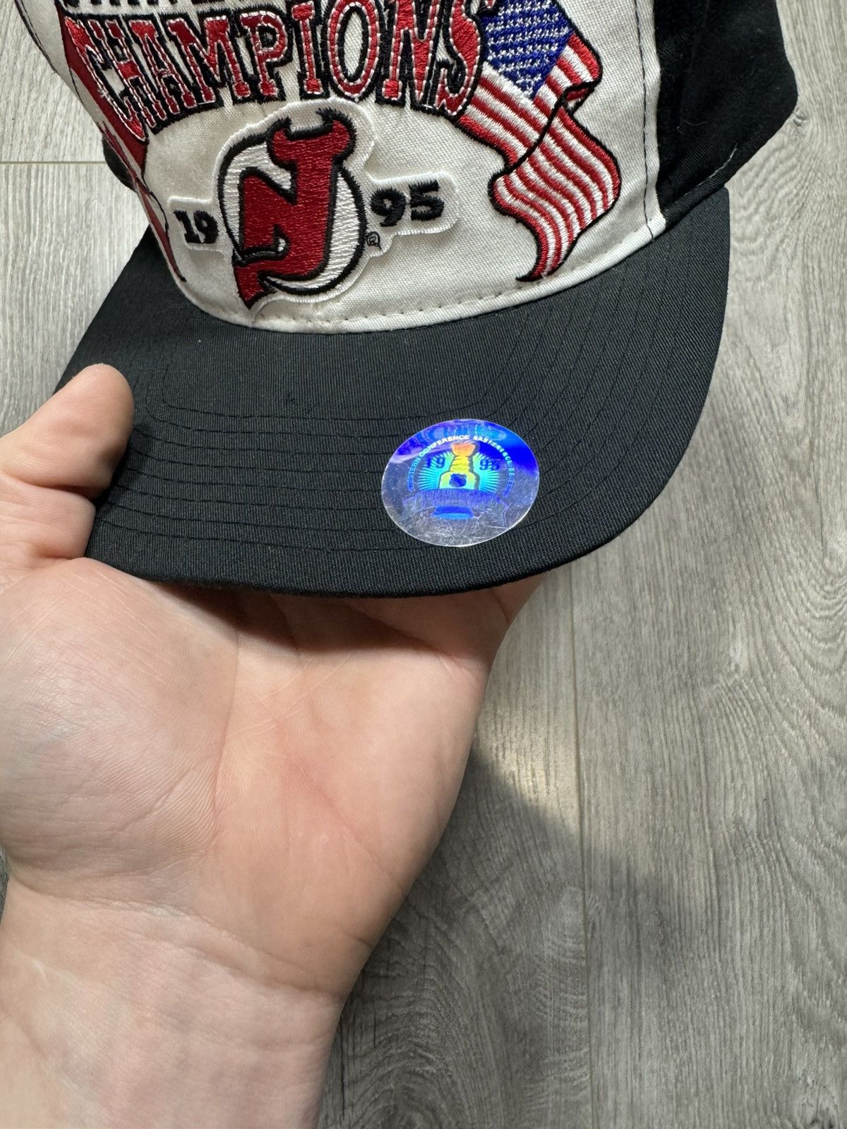 NHL × Starter × Vintage New Jersey Devils 1995 Stanley Cup Champions Starter Hat Cap Size ONE SIZE - 5 Thumbnail