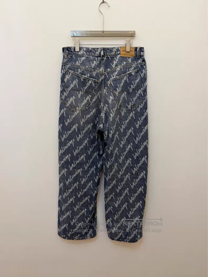 Balenciaga Balenciaga size S Logo Full Print Buttoned Loose Fit Mid-R Size US 27 - 2 Thumbnail