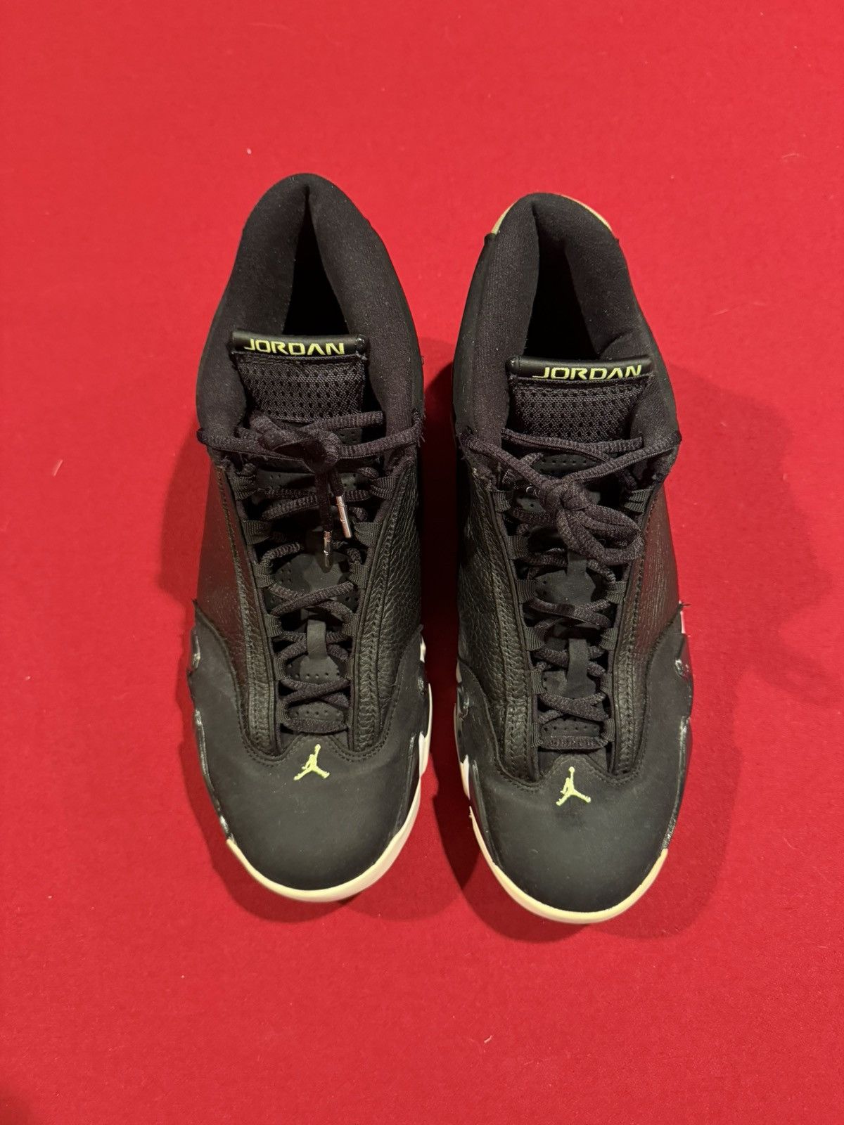 Jordan Brand Air Jordan 14 Retro Indiglo 2016 Size 12 – OG Black Green Size US 12 / EU 45 - 3 Thumbnail