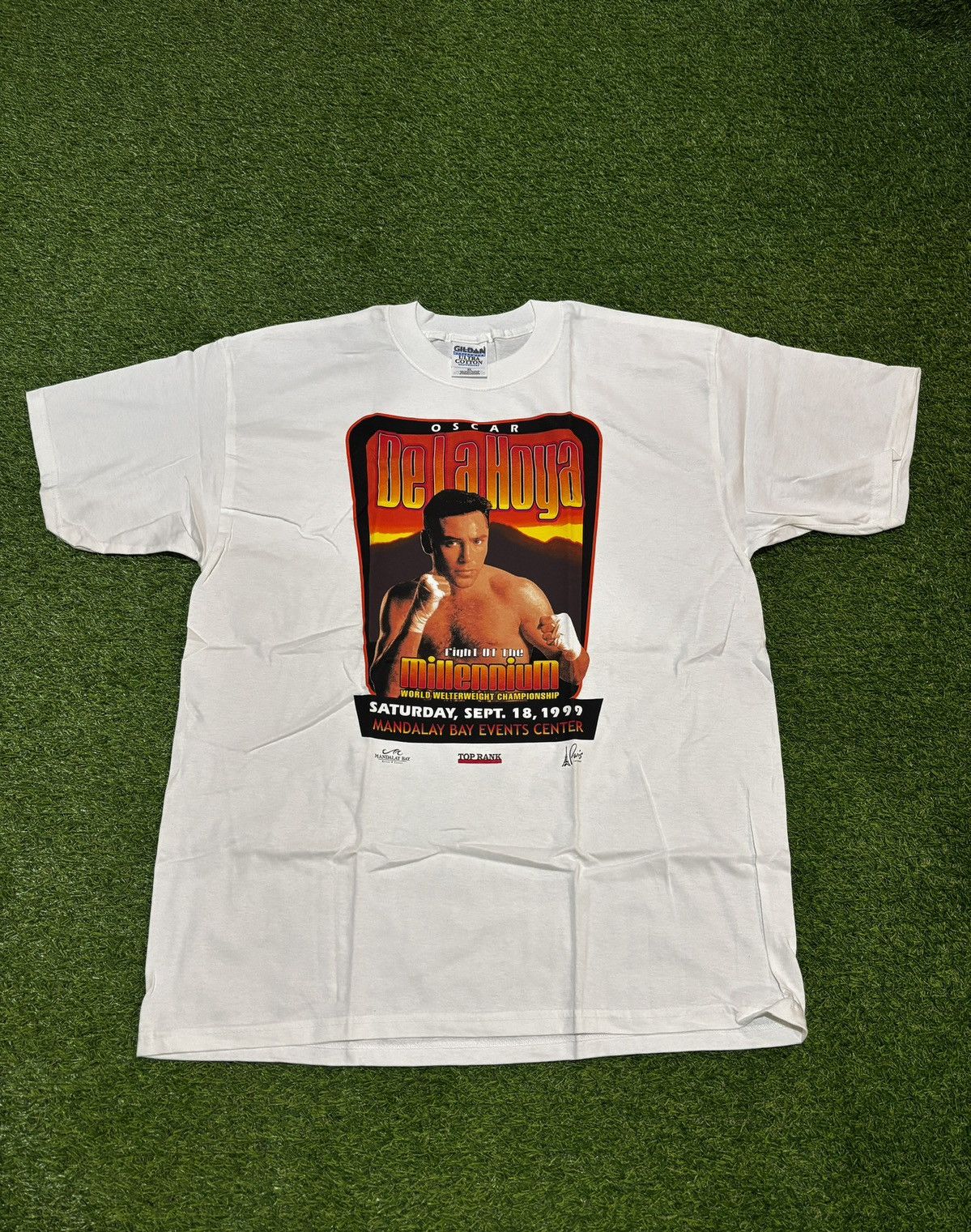 Vintage OSCAR DE LA HOYA FIGHT OF THE MILLENIUM tee 1999 XL Size US XL / EU 56 / 4 - 1 Thumbnail
