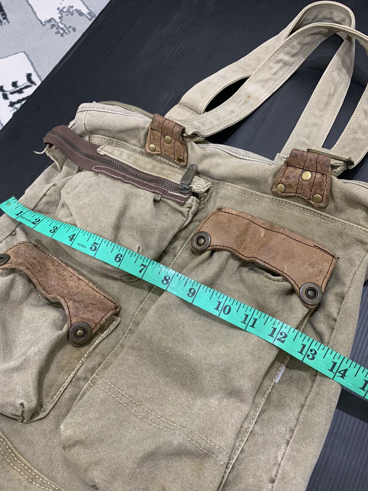 Diesel Vintage Y2K Diesel Multi Pocket Denim Totebag Size ONE SIZE - 6 Thumbnail