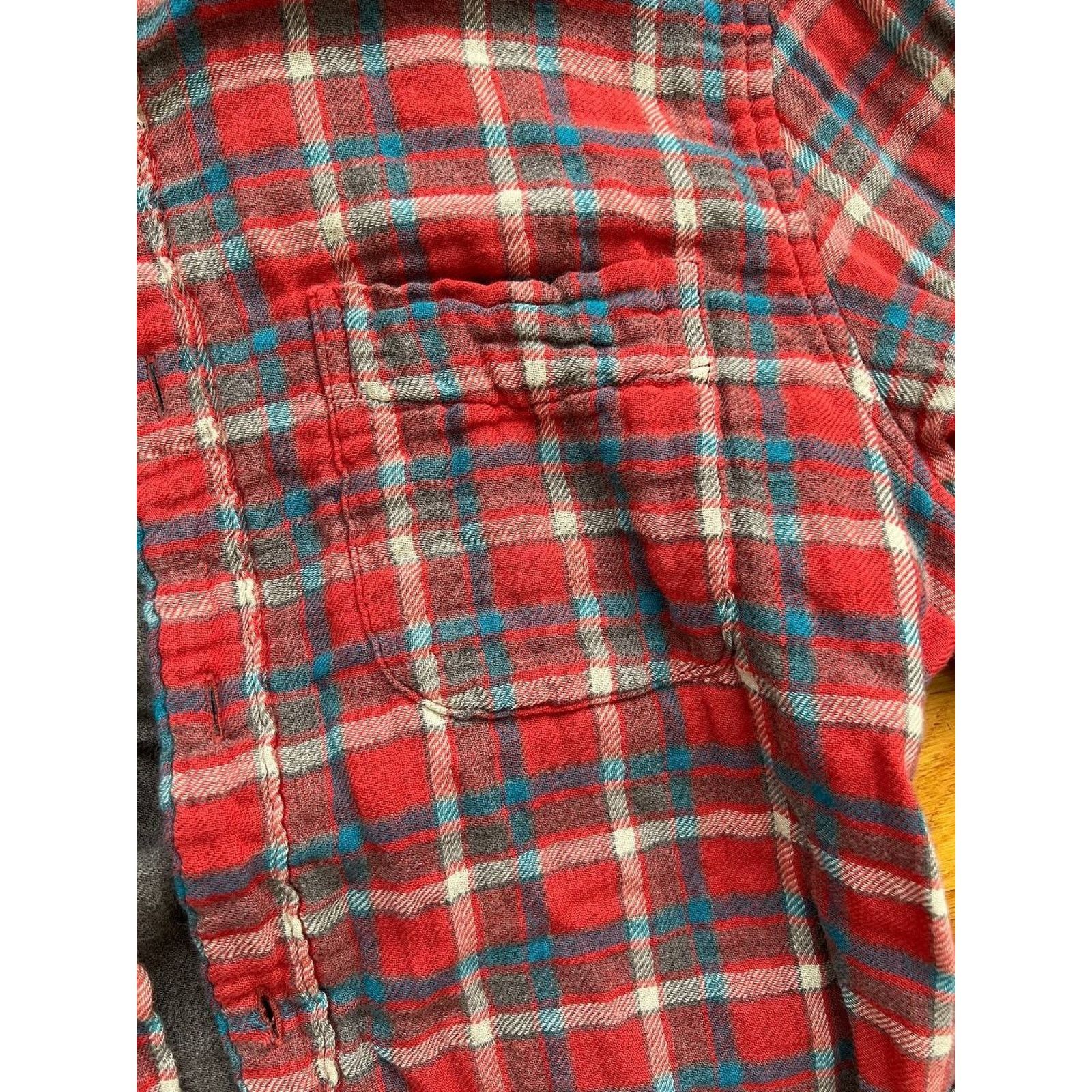 Faherty Faherty Red Checked Shirt Size S Slim Fit 100% Linen A002004 Size S / US 4 / IT 40 - 2 Thumbnail