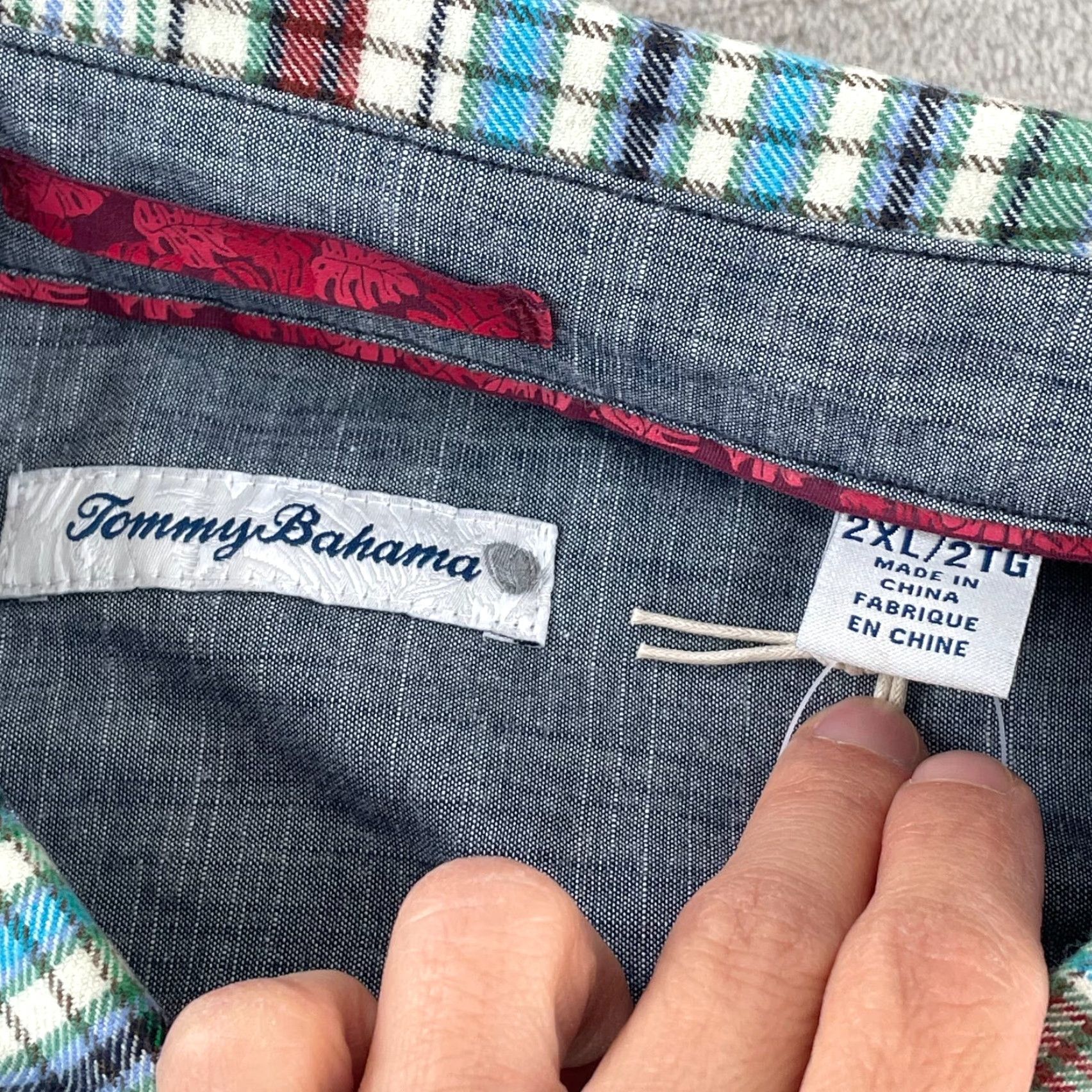 Tommy Bahama Tommy Bahama Fore Shore Flannel Shirt Men 2XLT Tall Multi Plaid Long Sleeve NWT Tailored Button-Up Size US XXL / EU 58 / 5 - 2 Thumbnail
