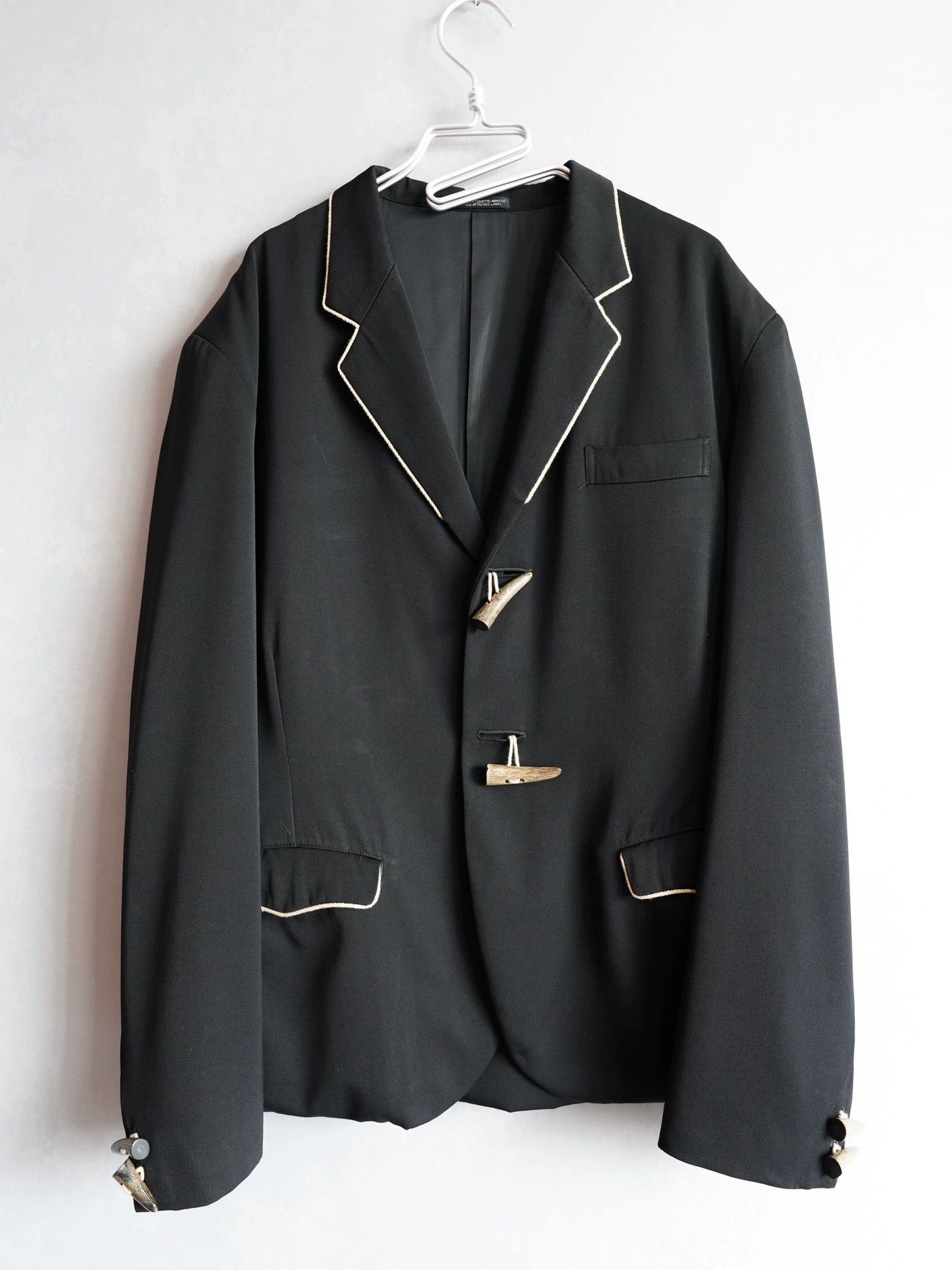 Yohji Yamamoto Yohji Yamamoto 87AW Horn Button Pleated Jacket M Size US M / EU 48-50 / 2 - 1 Thumbnail
