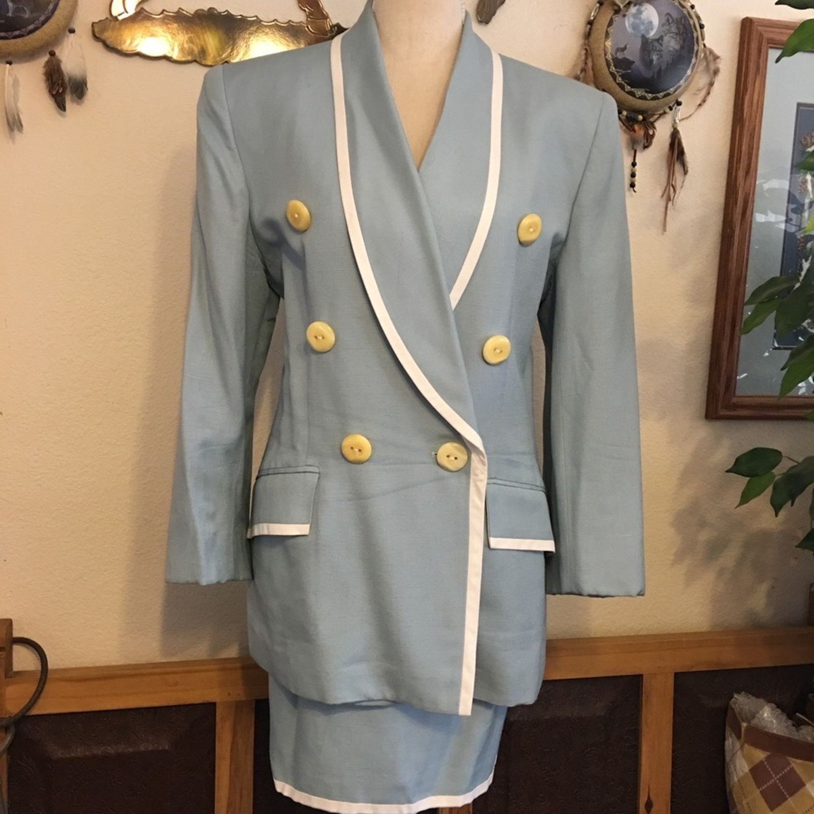 Dior Vintage 80s Christian Dior tonal skirt suit 10 Size L / US 10 / IT 46 - 3 Thumbnail