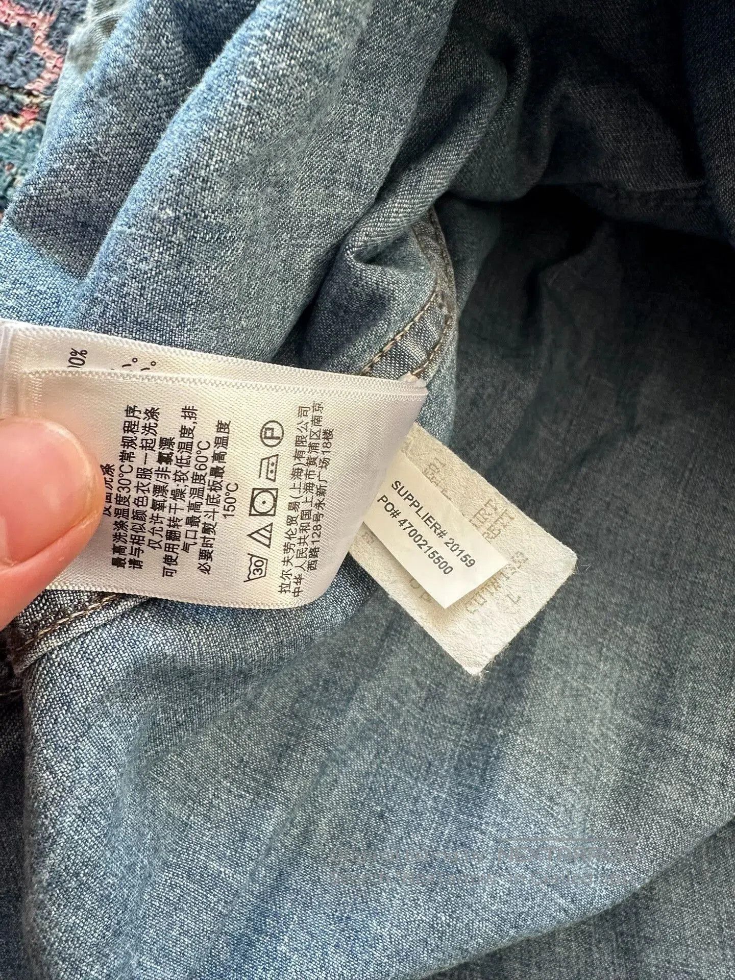 RRL Ralph Lauren RRL Vintage Distressed Denim Shirt. Size US L / EU 52-54 / 3 - 7 Thumbnail