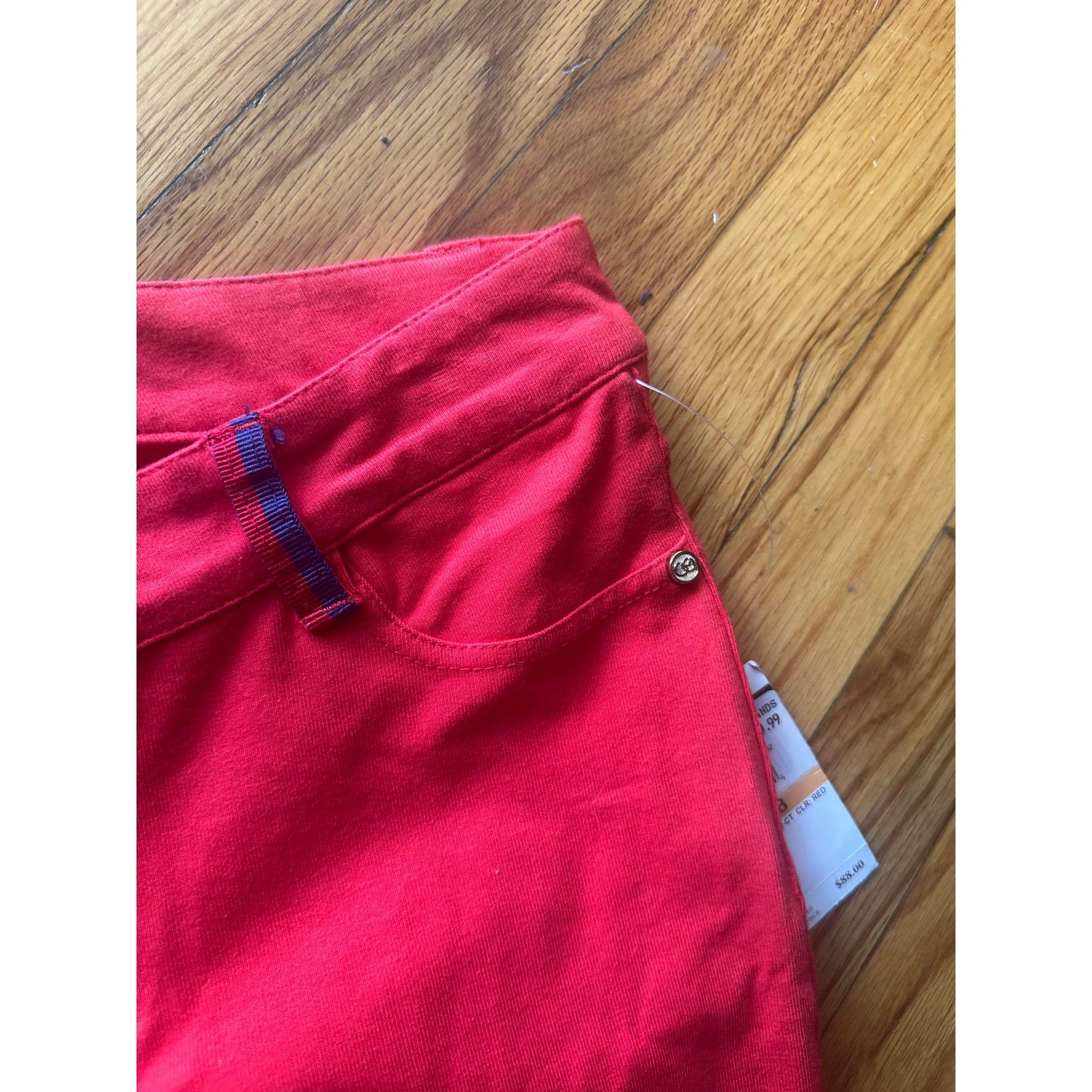 Coogi Coogi Red Stretch Skinny Jeans Gold Hardware – Women’s 7/8 Size 30" / US 8 / IT 44 - 4 Thumbnail