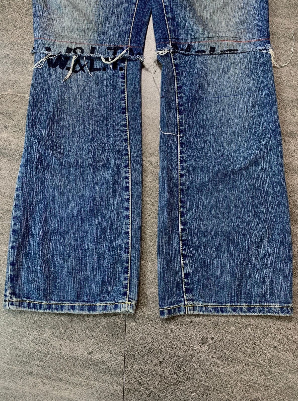 Walter Van Beirendonck FREE TAX! 2003 W&LT Reconstructed Bootcut Denim Jeans Size US 32 / EU 48 - 7 Thumbnail