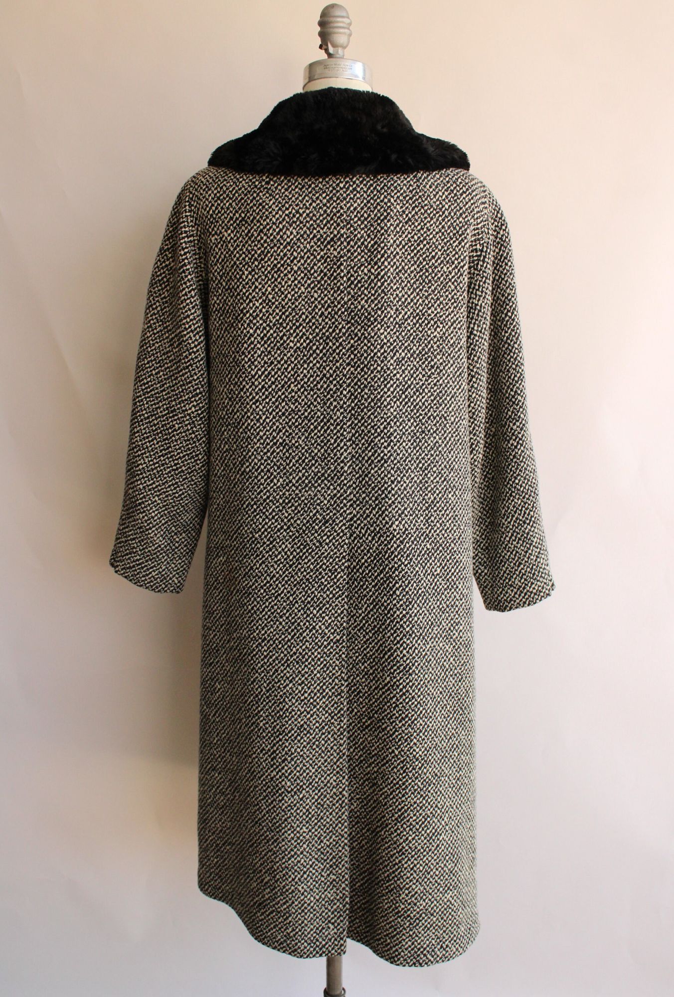 Bergdorf Goodman Vintage 1950s Coat, Bergdorf Goodman Black and White Tweed W Size L / US 10 / IT 46 - 8 Thumbnail