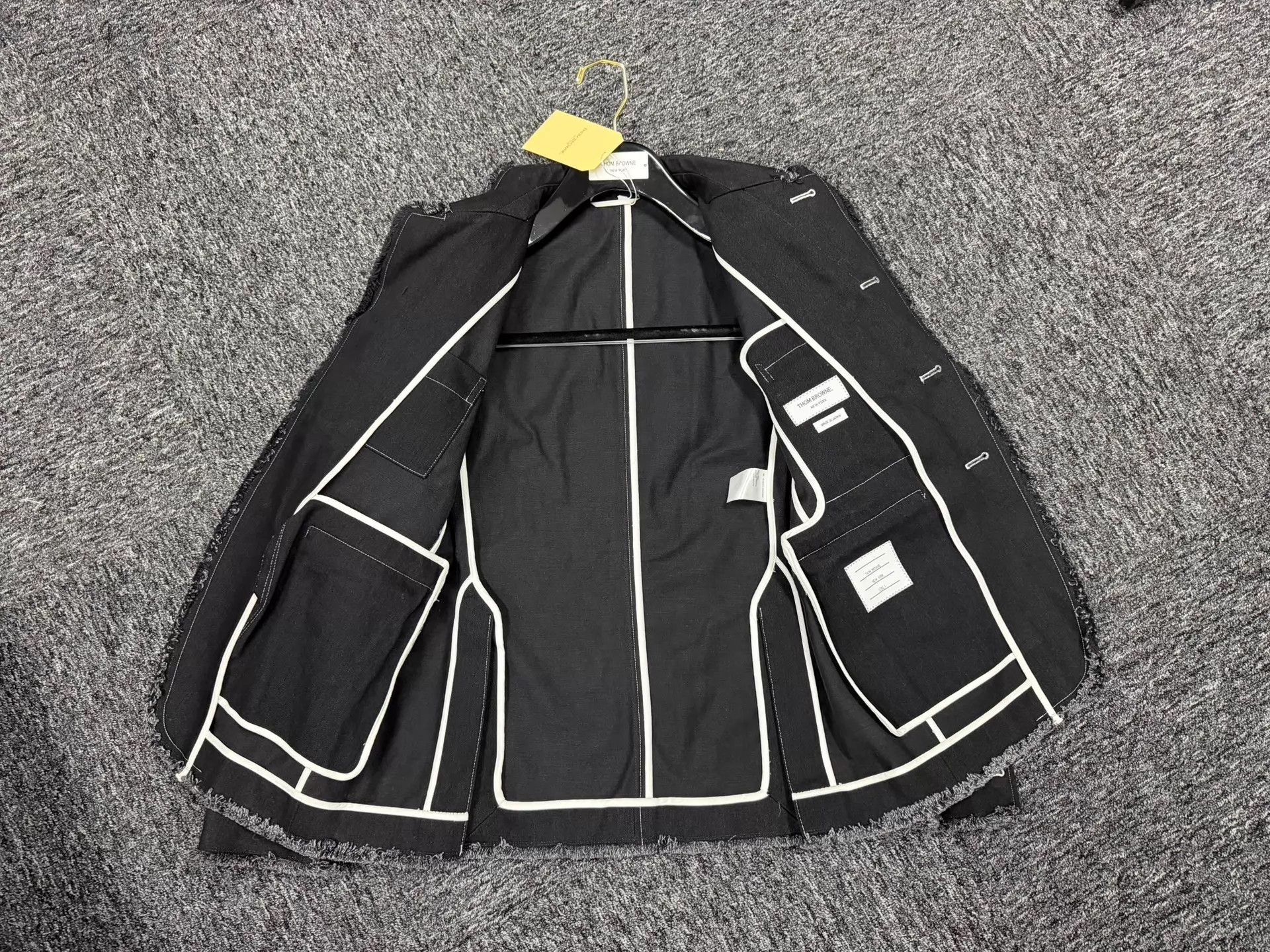 Thom Browne Thom Browne Men's 4-Bar Denim Jacket Black Rare Size US S / EU 44-46 / 1 - 9 Thumbnail
