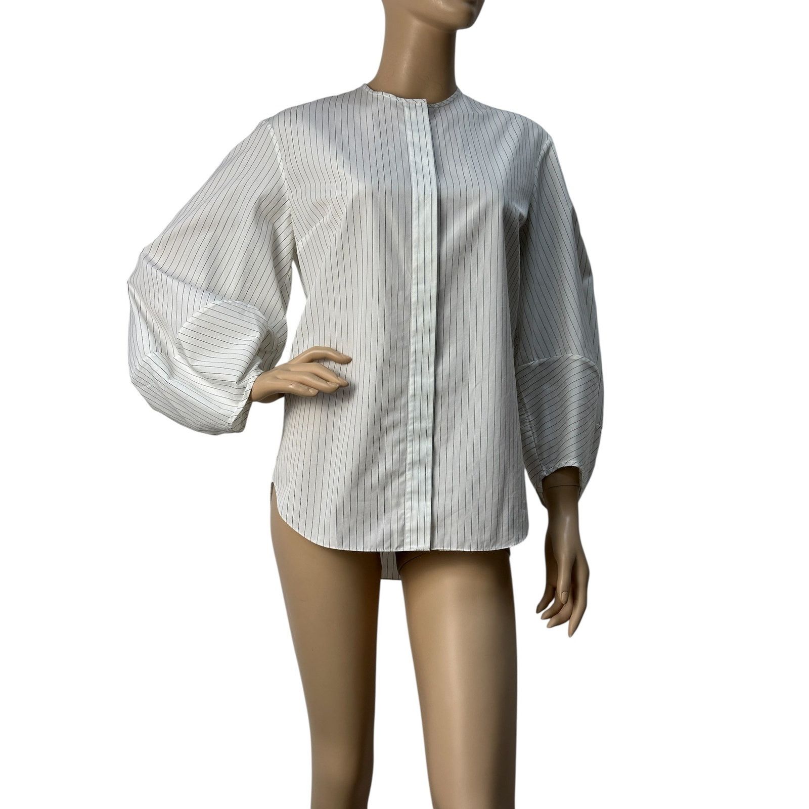 Dior Christian Dior Striped Voluminous Sleeves Shirt Sz.36 Size XS / US 0-2 / IT 36-38 - 1 Thumbnail