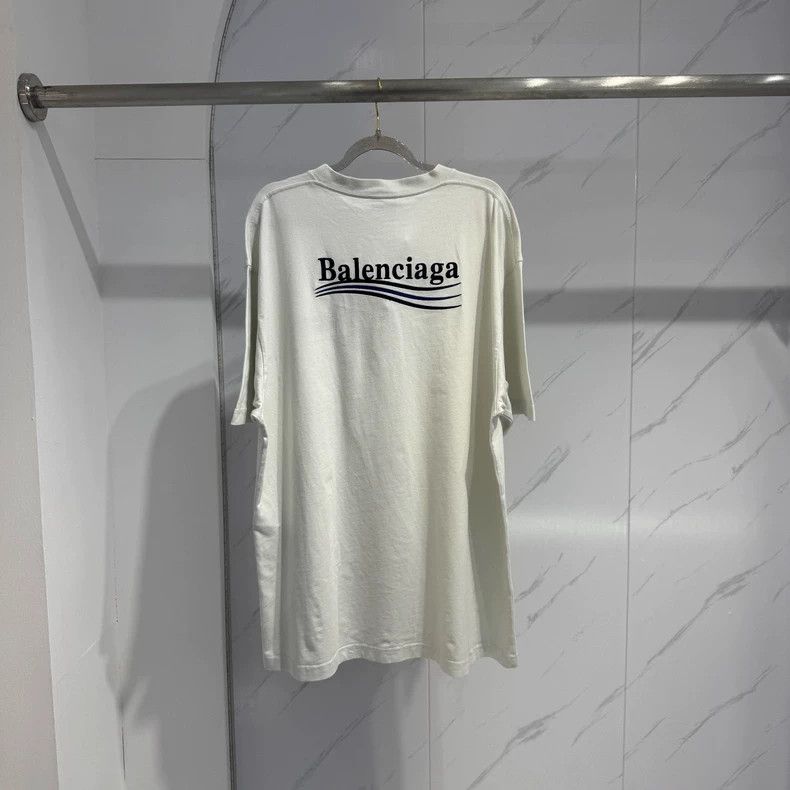 Balenciaga Balenciaga White Front and Back Embroidered Coca-Cola Wave Size US M / EU 48-50 / 2 - 2 Thumbnail