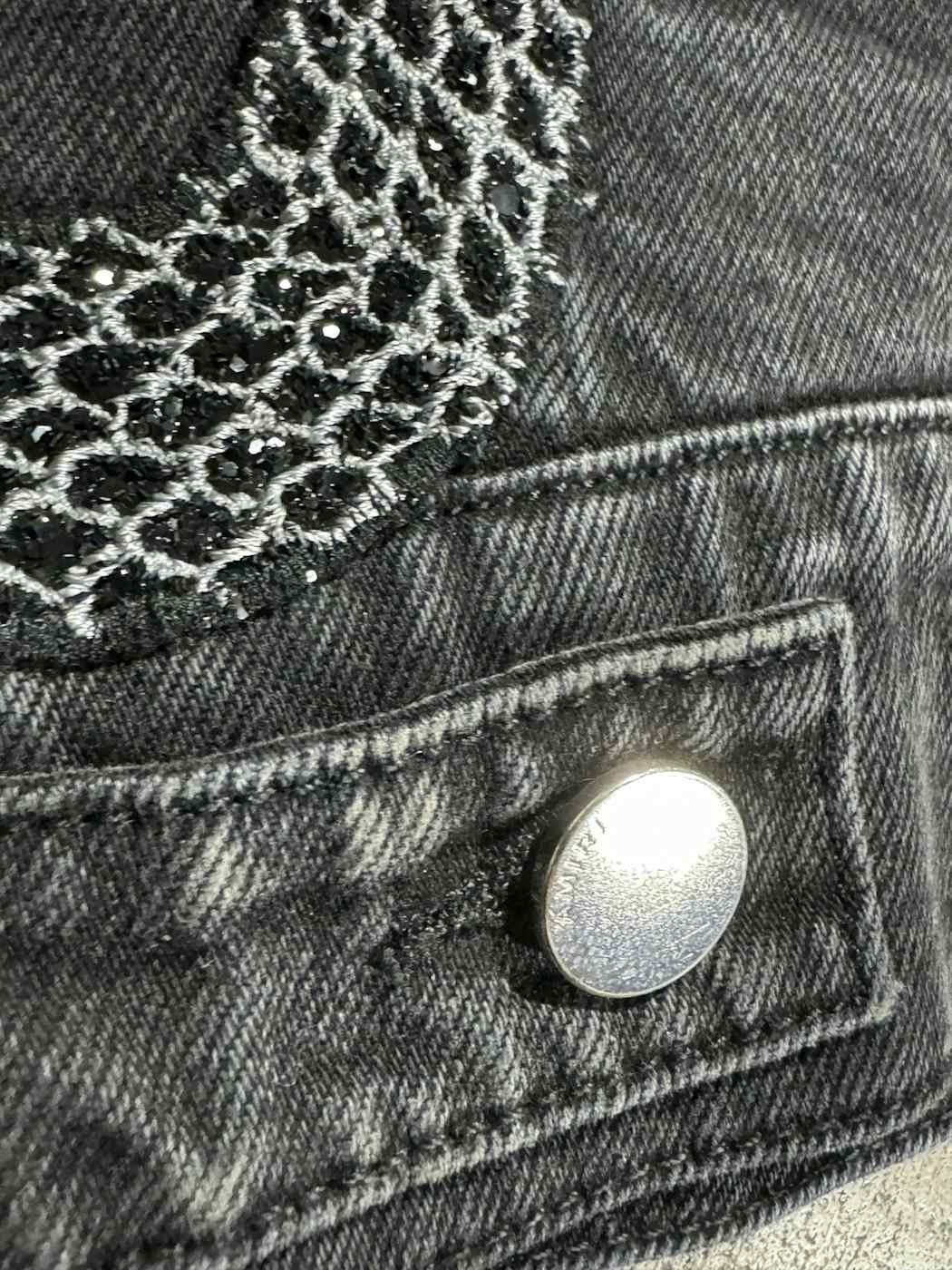Amiri EUC Amiri Crystal Snake Denim Jacket Size US XL / EU 56 / 4 - 15 Thumbnail