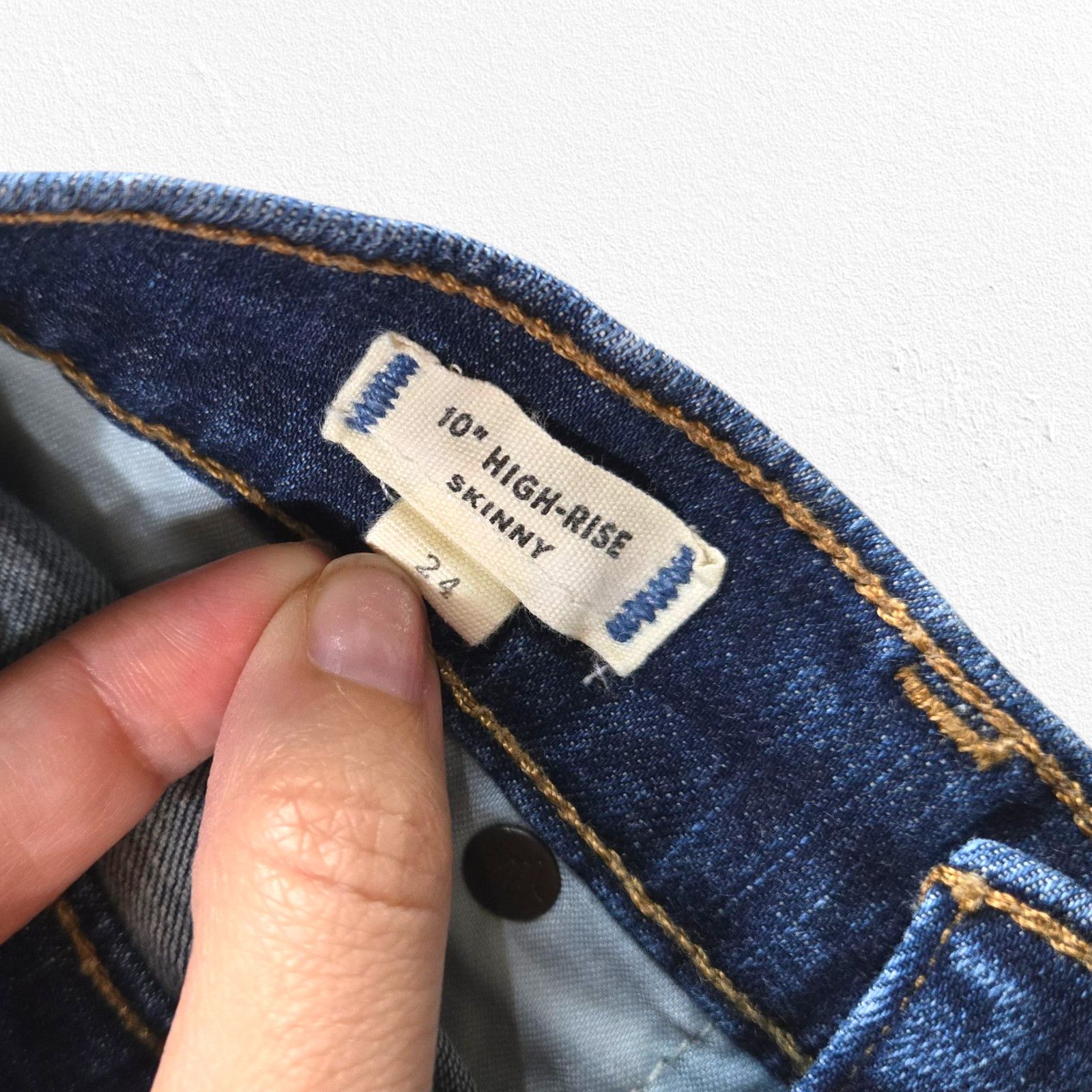 Madewell Madewell Dark Wash 10" High-Rise Skinny Jeans Size 24 Size 24" / US 00 / IT 34 - 5 Thumbnail