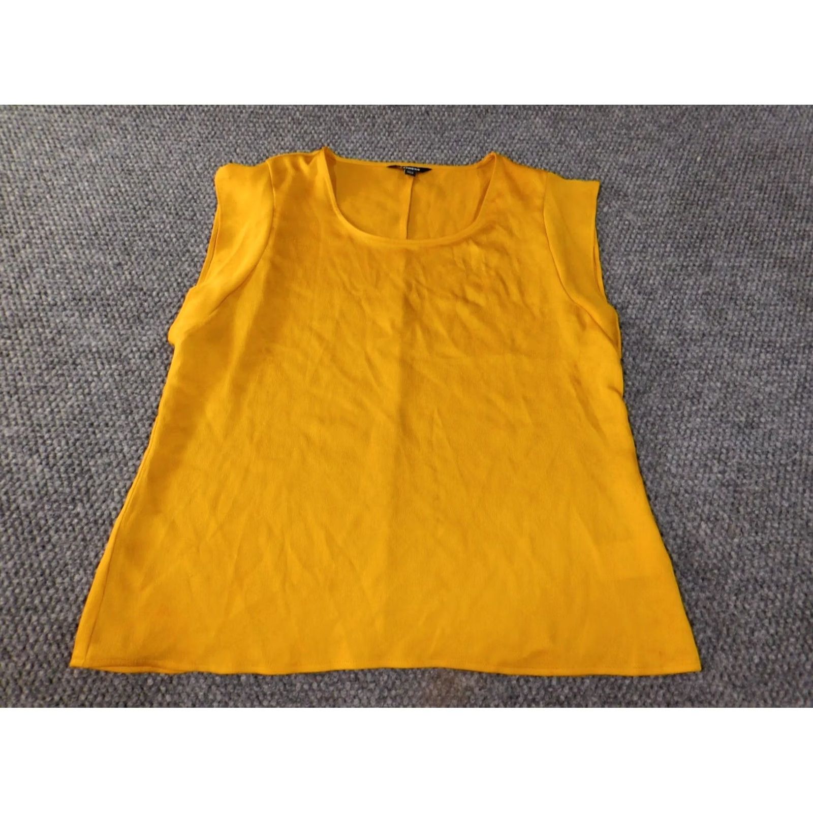 Express Express Blouse Sleeveless S Gold Womens Casual Henley Pullover Polyester Gold Accessories Size S / US 4 / IT 40 - 3 Thumbnail