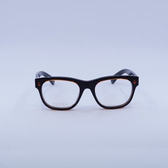 Gucci Gucci GG1796O 003 Eyeglasses Burgundy Crystal on Black 52mm Size ONE SIZE - 2 Thumbnail