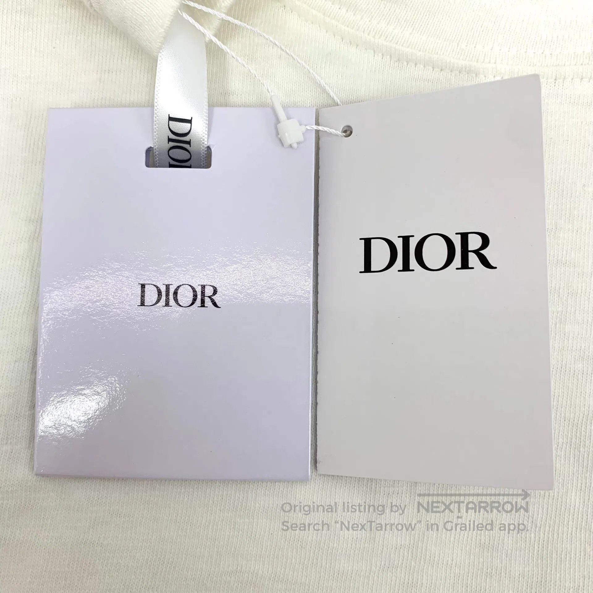 Dior Dior White Hole Design Cotton Round Neck Short Sleeve T-Sh Size US M / EU 48-50 / 2 - 7 Thumbnail